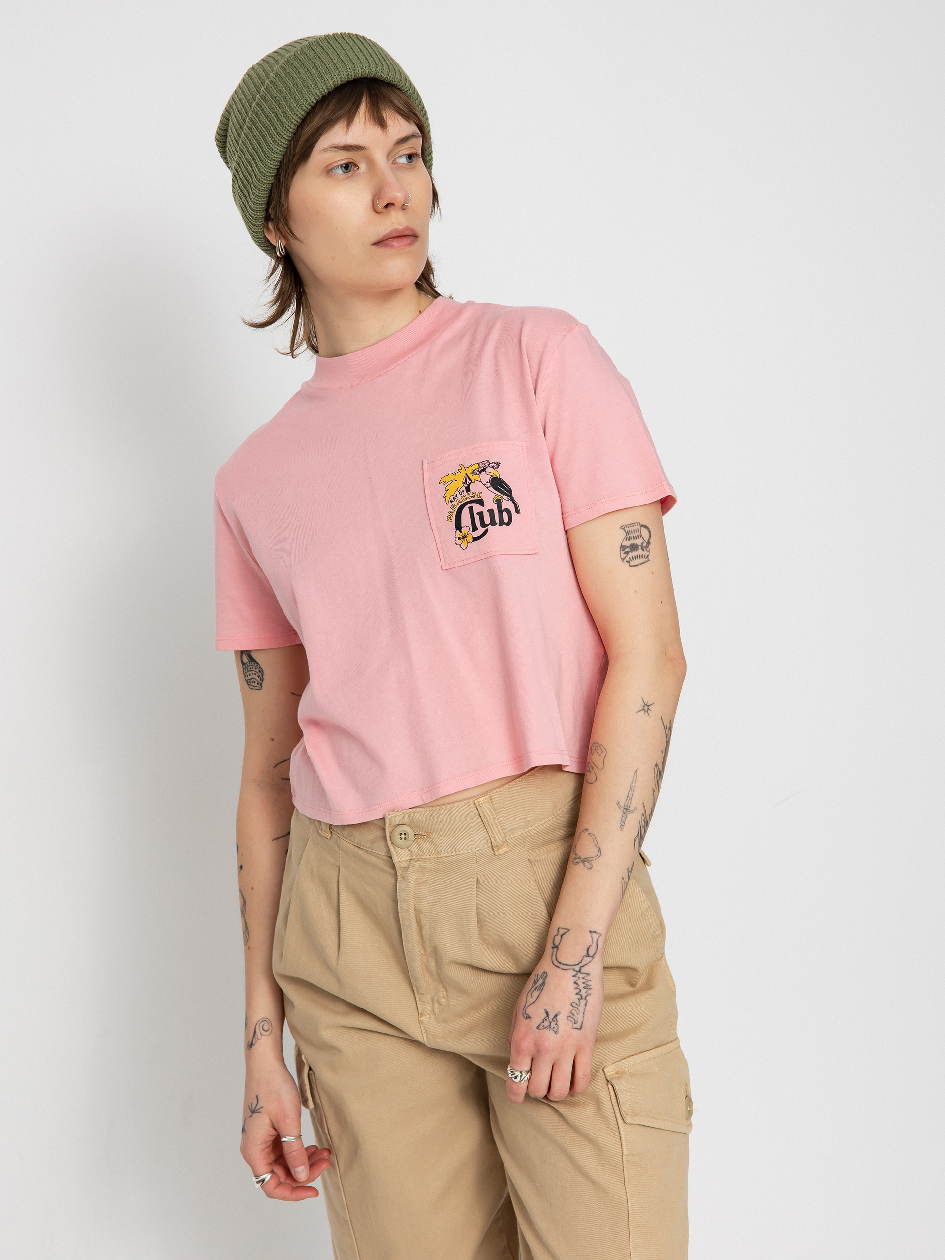 Футболка Volcom Pocket Dial Wmn (guava)