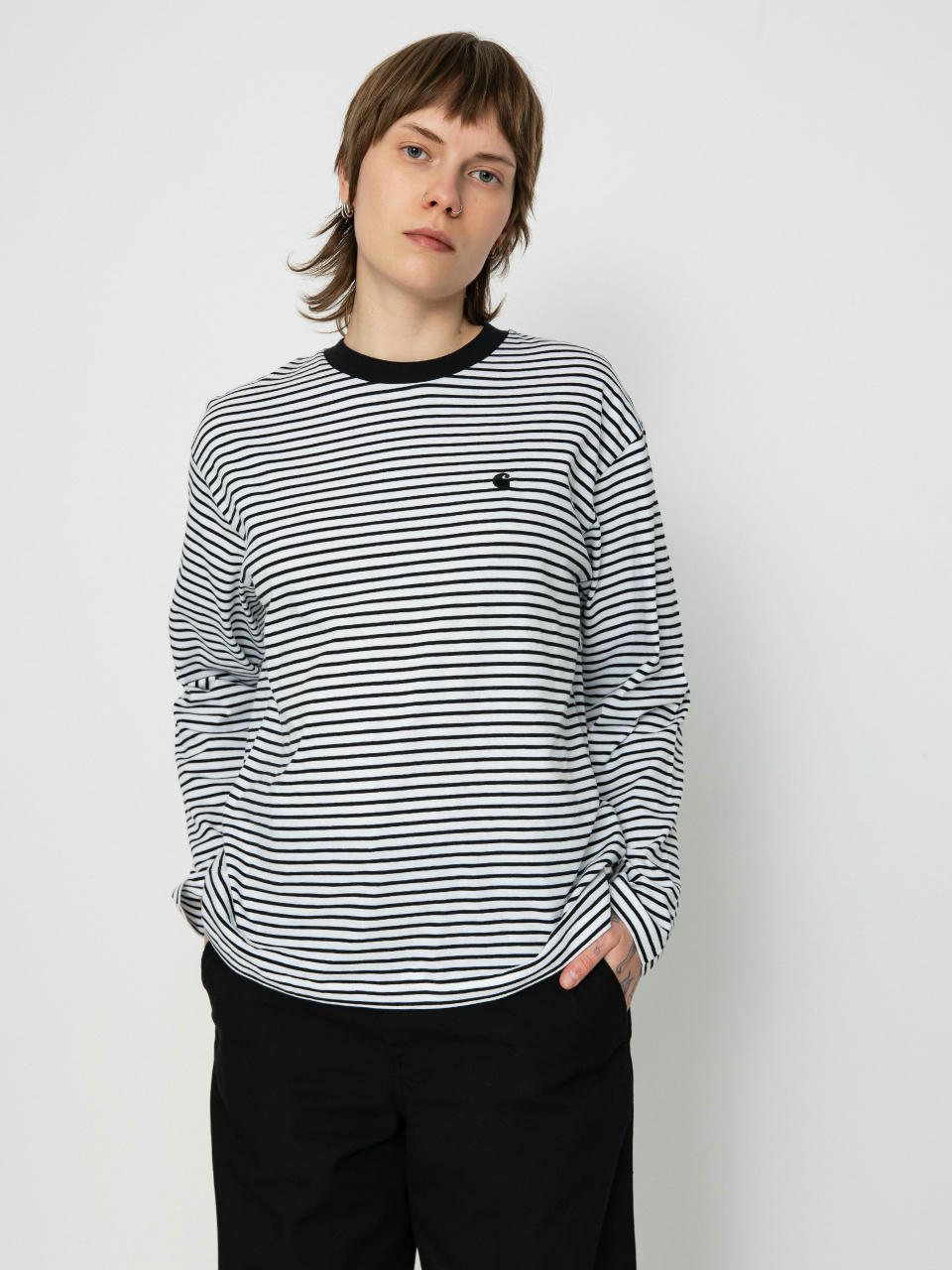 Лонгслів Carhartt WIP Coleen Wmn (coleen stripe/white/black)