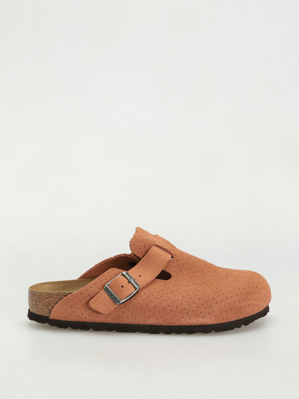 Шльопанці Birkenstock Boston Suede Embossed Narrow Wmn (emboss dots burnt orange)