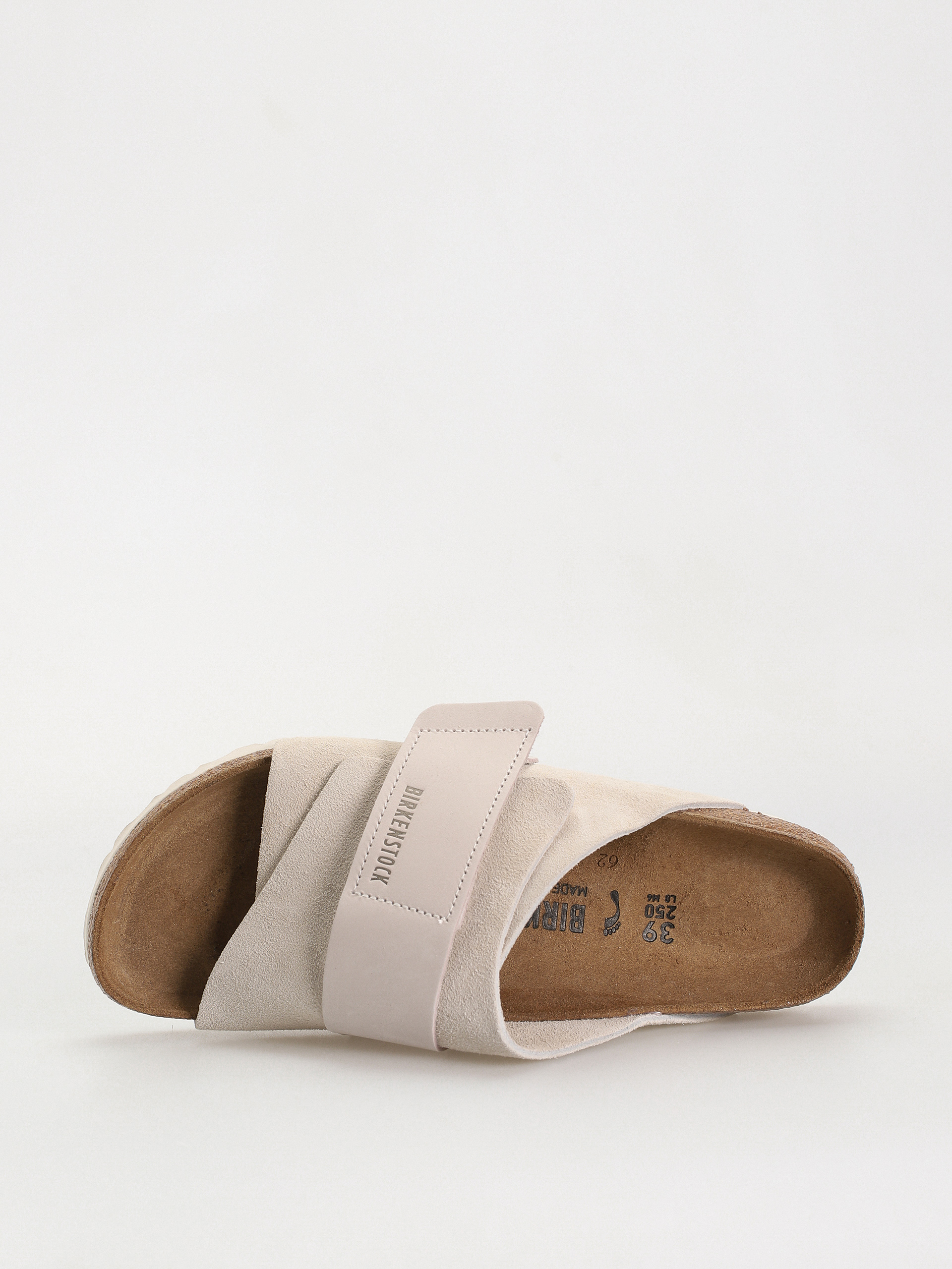 Шльопанці Birkenstock Kyoto Nubuck Suede Leather Narrow Wmn (antique white)