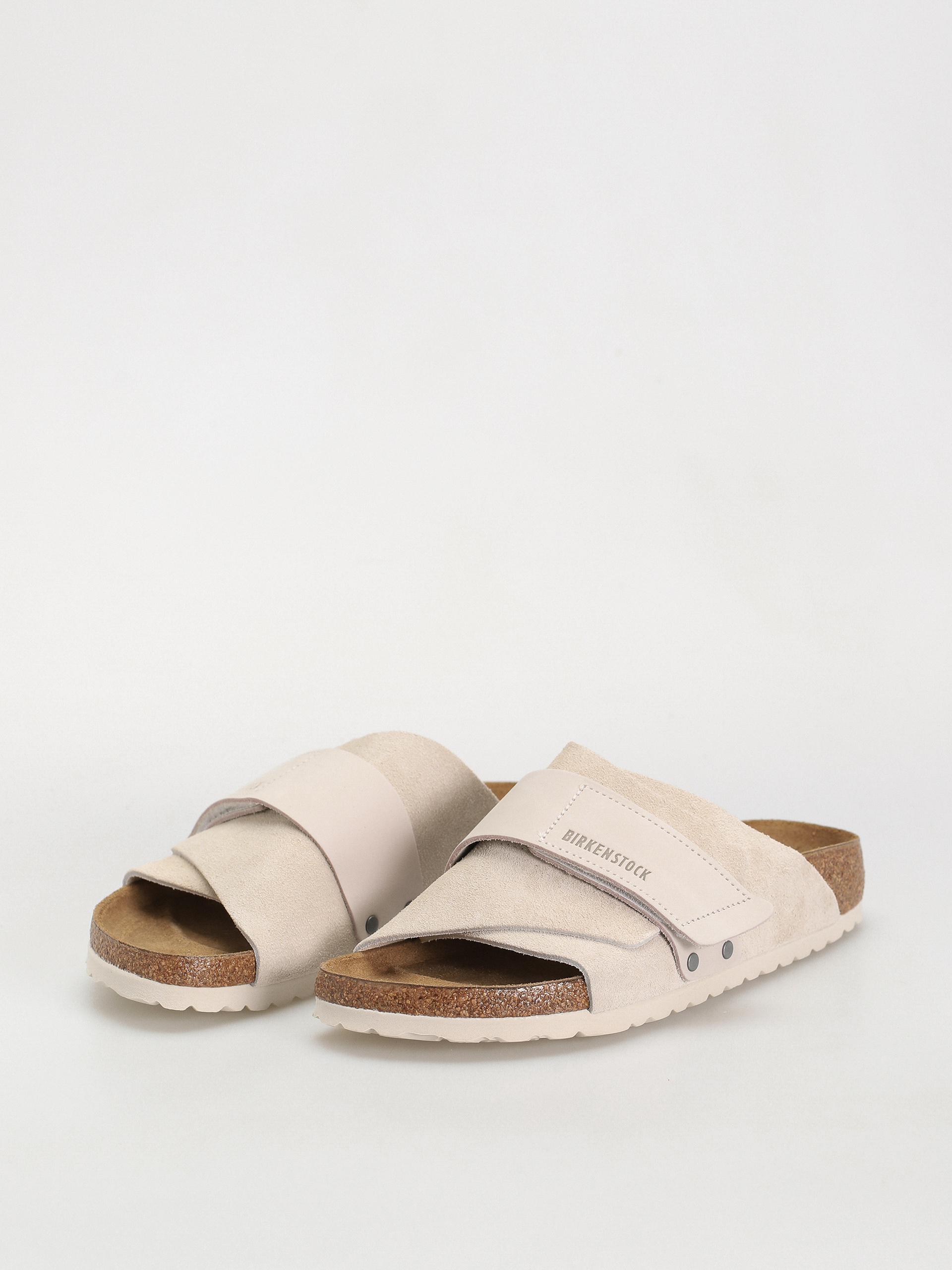 Шльопанці Birkenstock Kyoto Nubuck Suede Leather Narrow Wmn (antique white)