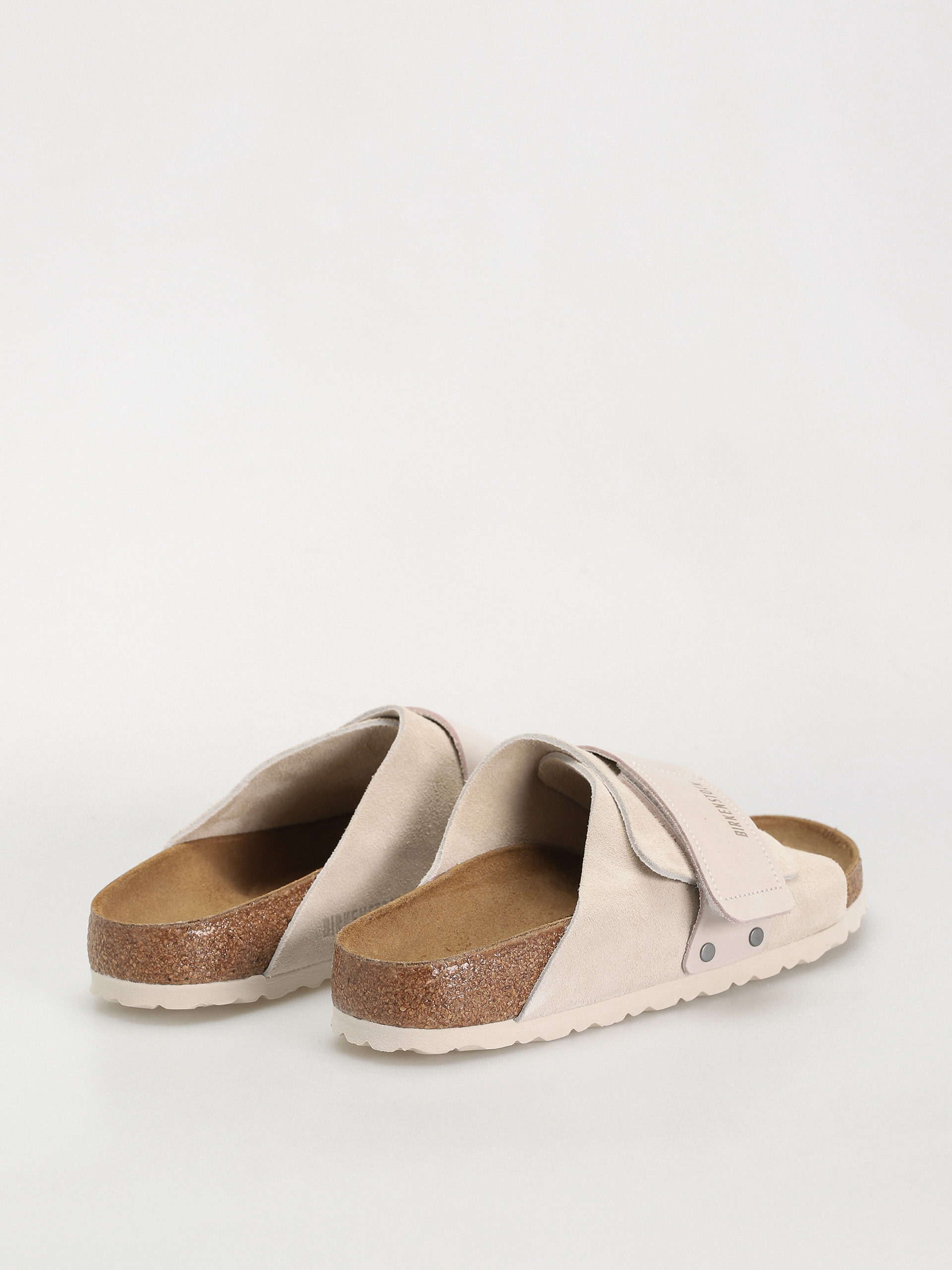 Шльопанці Birkenstock Kyoto Nubuck Suede Leather Narrow Wmn (antique white)