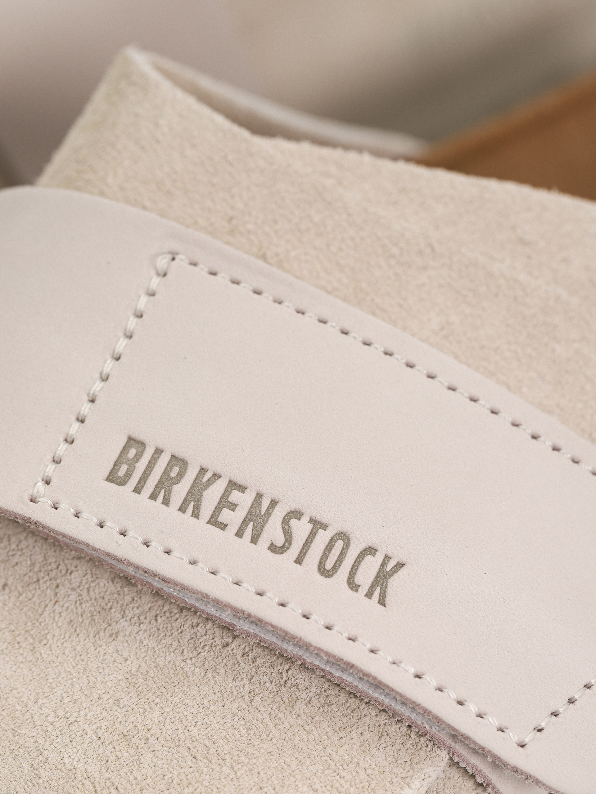 Шльопанці Birkenstock Kyoto Nubuck Suede Leather Narrow Wmn (antique white)