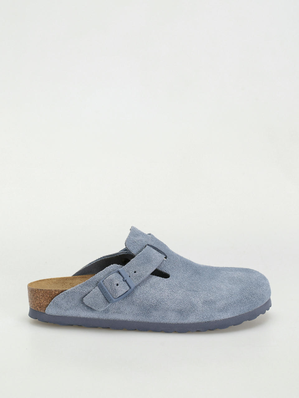 Шльопанці Birkenstock Boston Suede Leather Narrow Wmn (elemental blue)