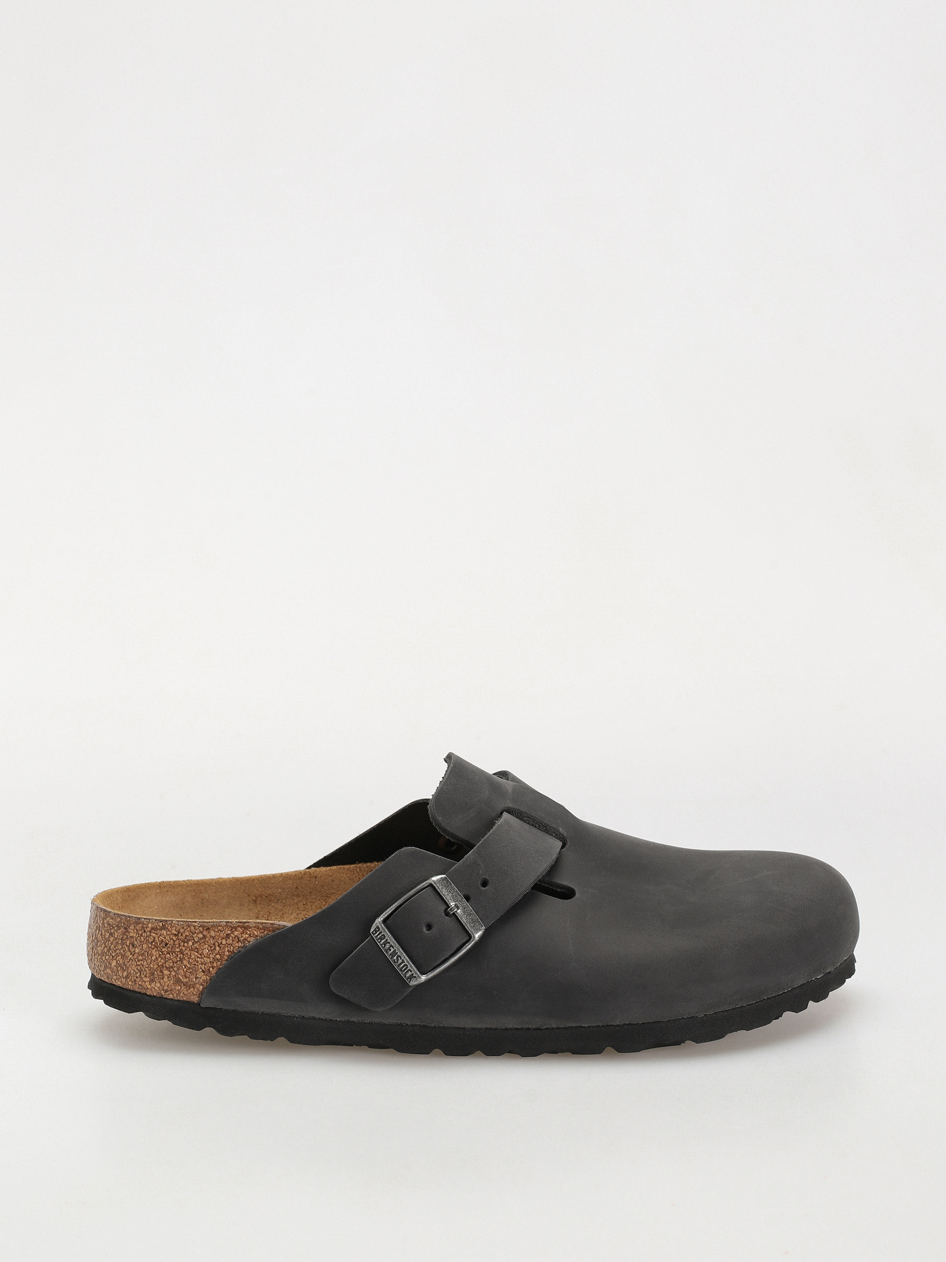 Шльопанці Birkenstock Boston Oiled Leather Narrow Wmn (black)