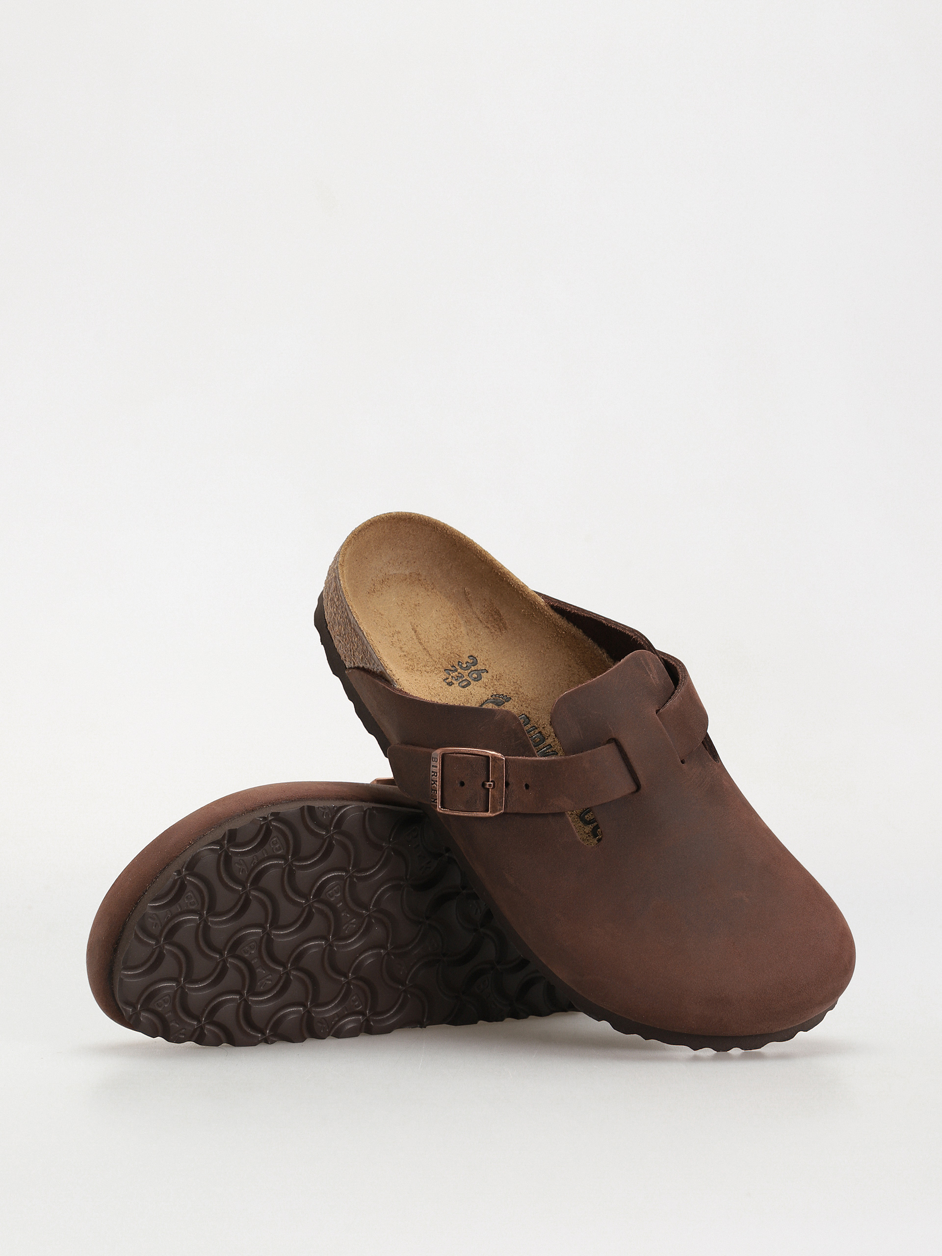 Шльопанці Birkenstock Boston Oiled Leather Narrow Wmn (habana)