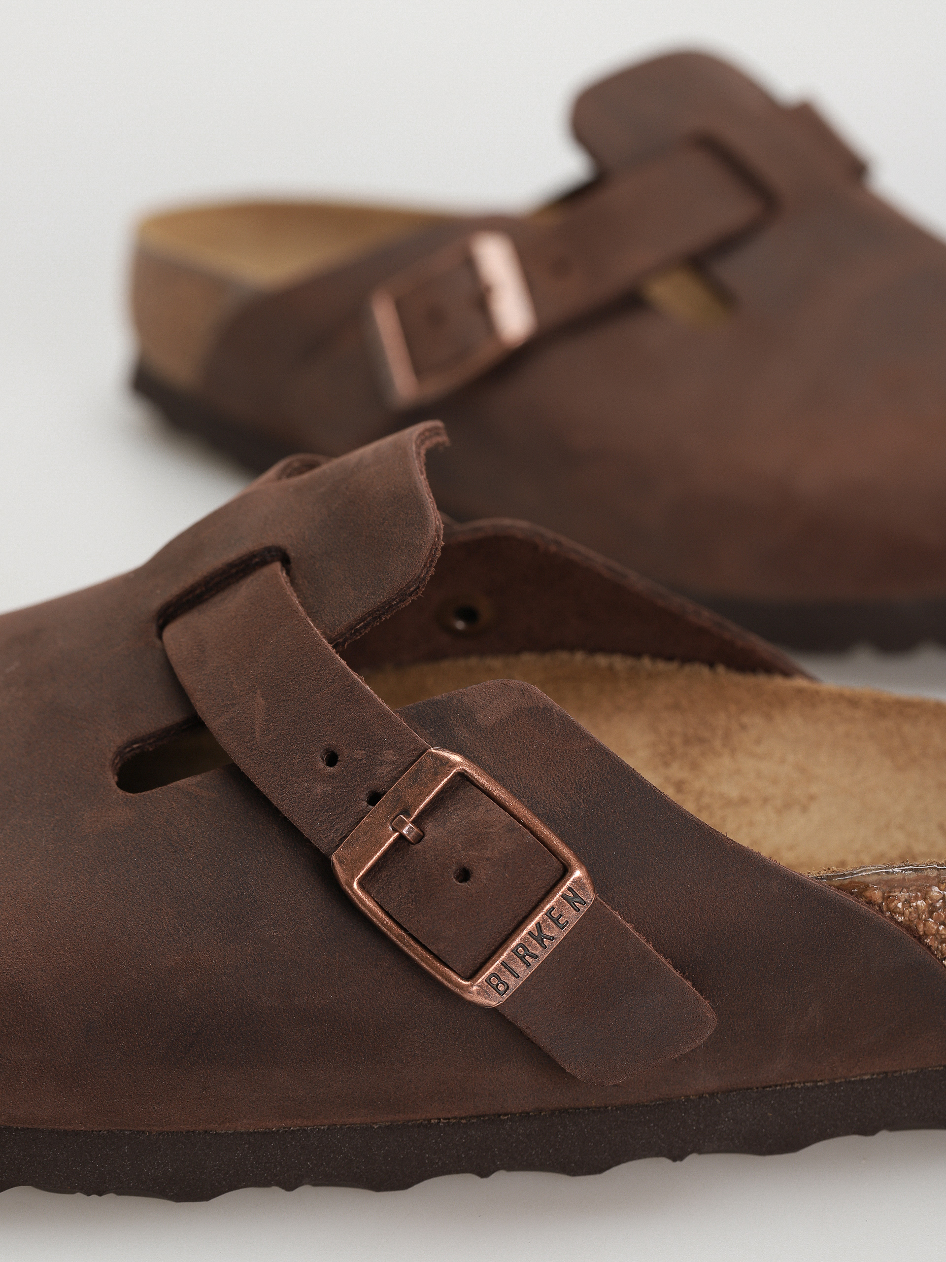 Шльопанці Birkenstock Boston Oiled Leather Narrow Wmn (habana)