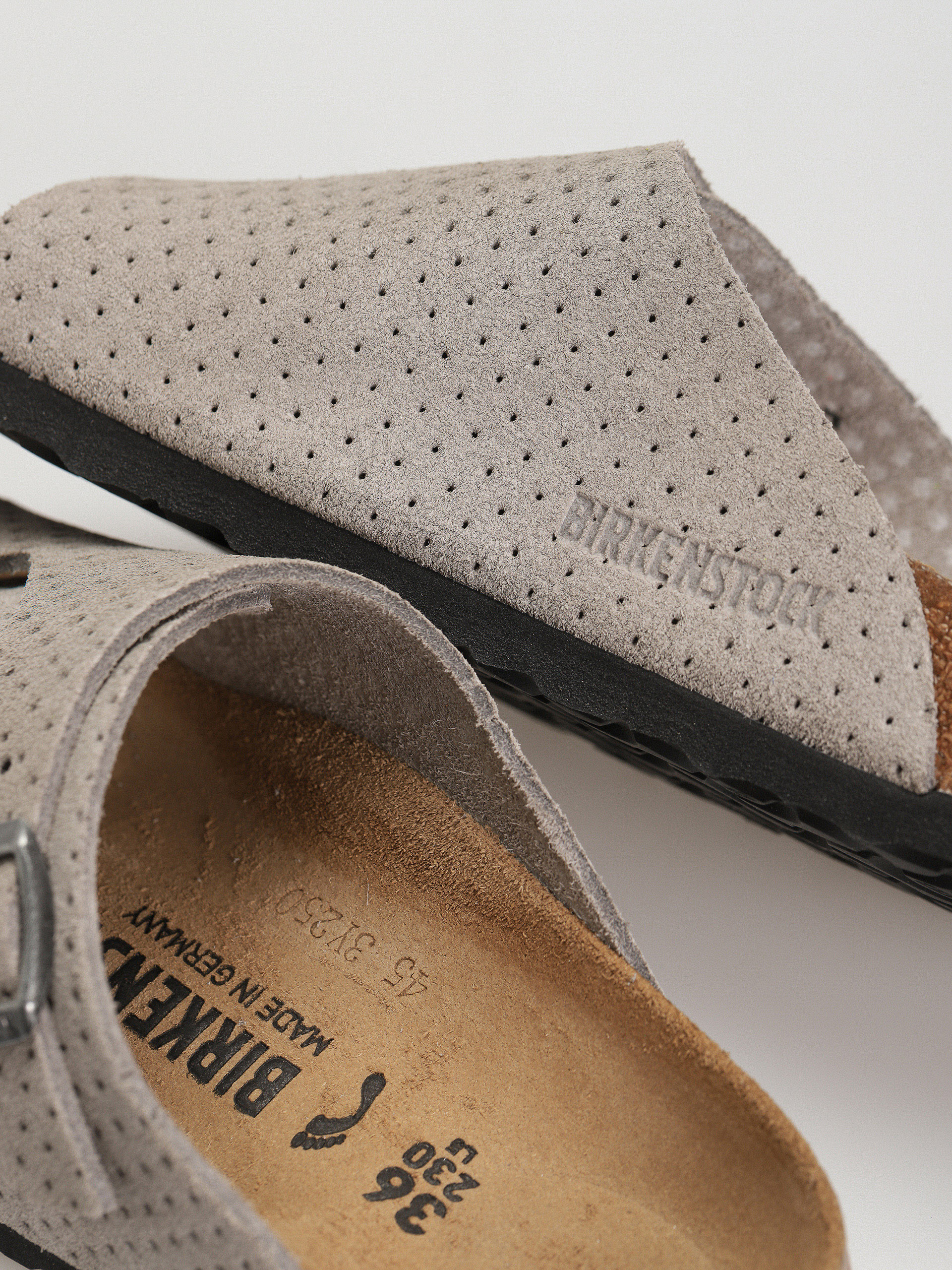 Шльопанці Birkenstock Zurich Suede Embossed Narrow Wmn (emboss dots stone coin)