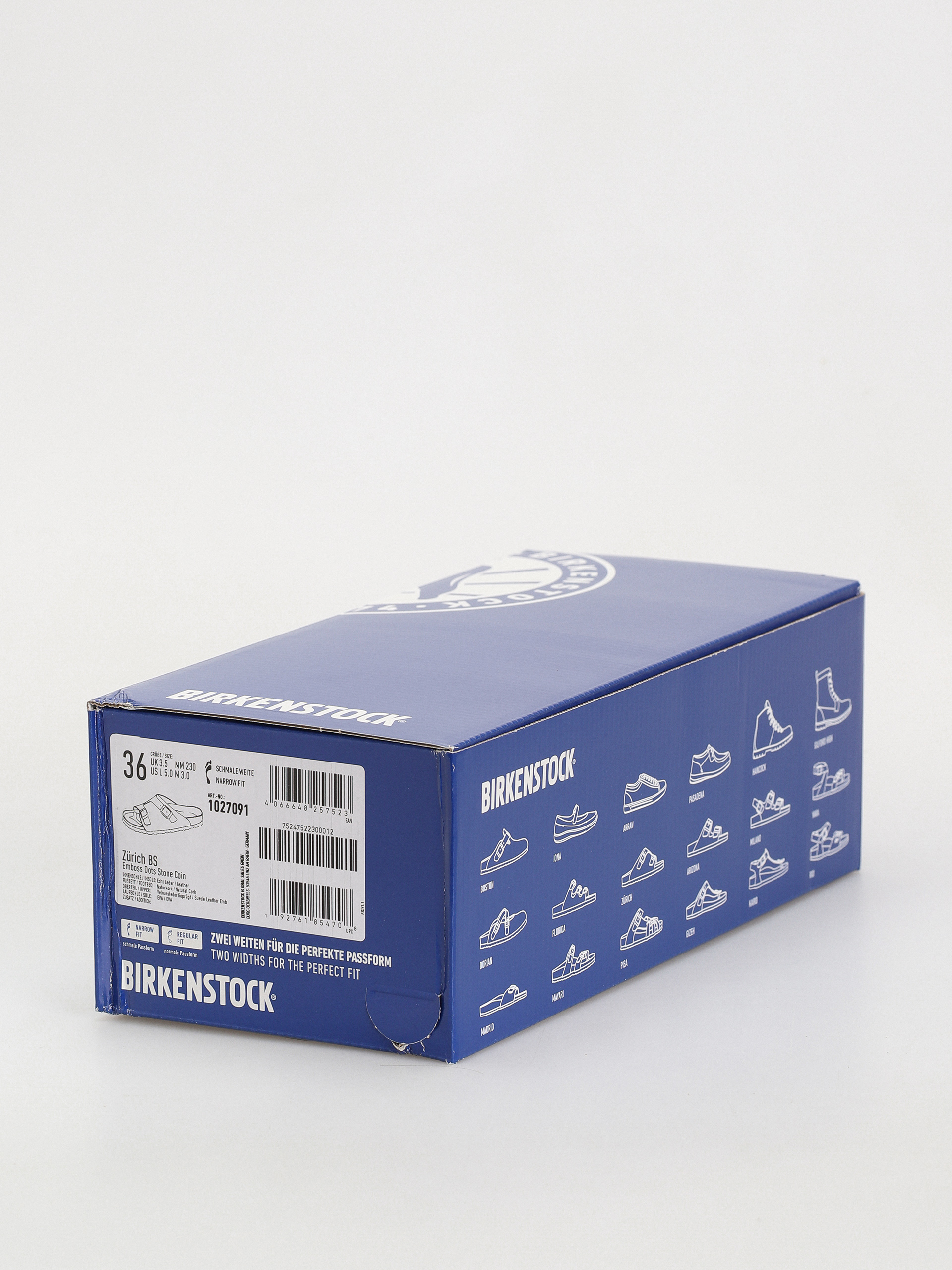 Шльопанці Birkenstock Zurich Suede Embossed Narrow Wmn (emboss dots stone coin)