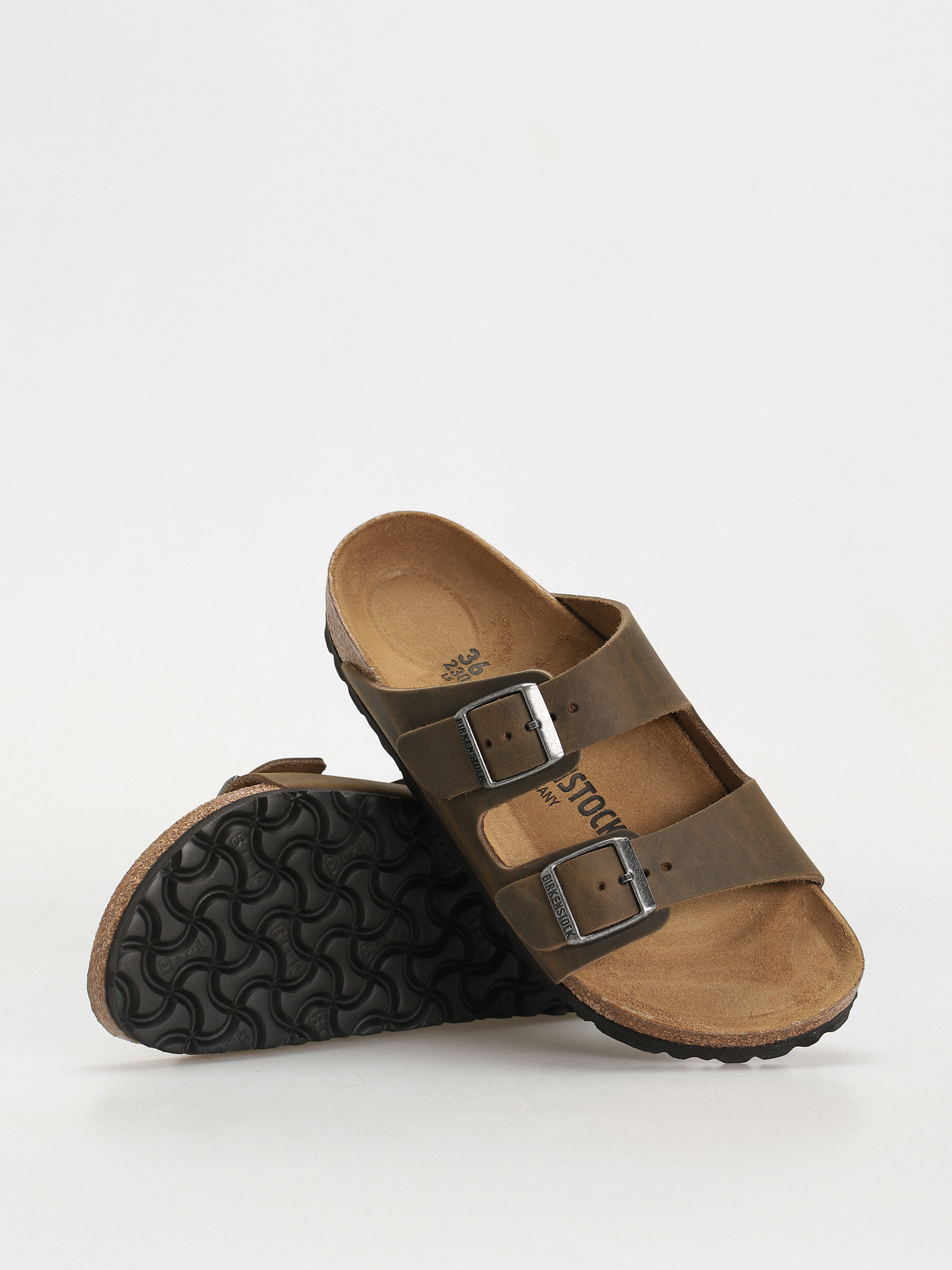 Шльопанці Birkenstock Arizona Oiled Leather Narrow Wmn (faded khaki)