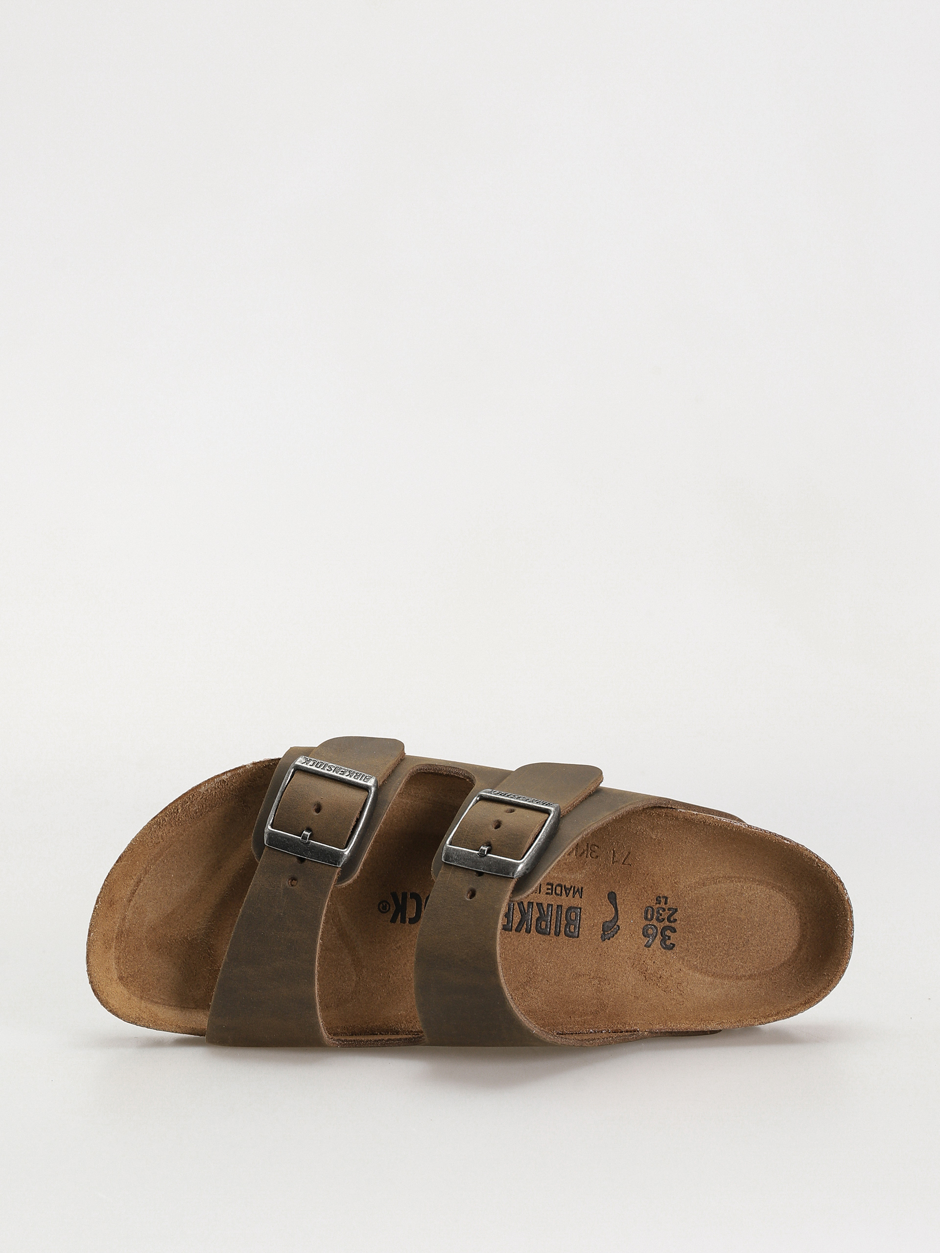 Шльопанці Birkenstock Arizona Oiled Leather Narrow Wmn (faded khaki)