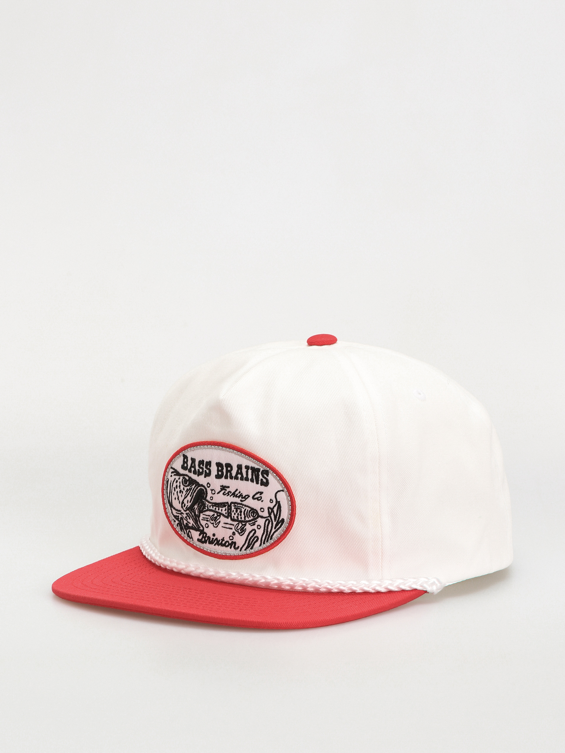 Кепка Brixton Bass Brains Swim Hp Snapback (white/red)