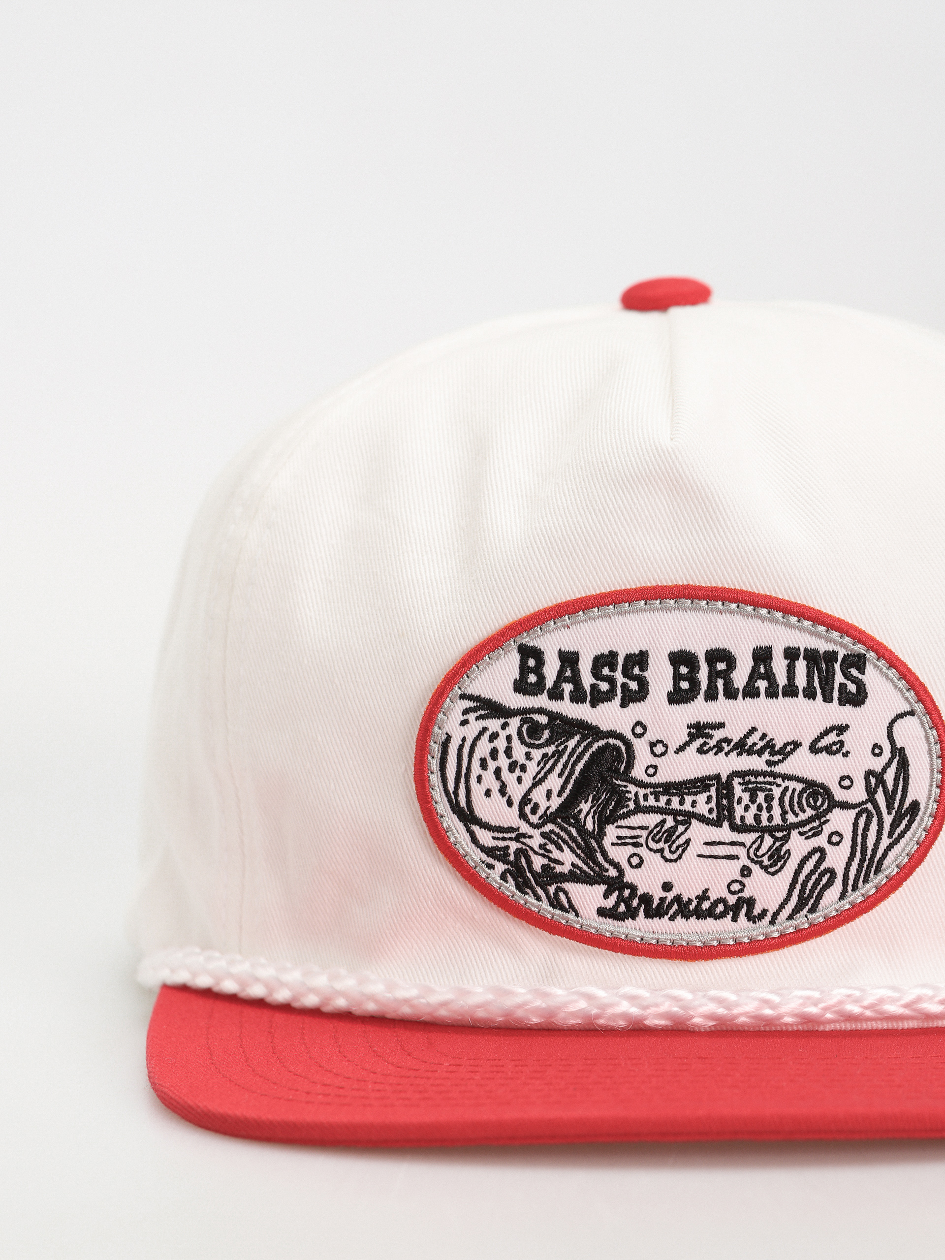 Кепка Brixton Bass Brains Swim Hp Snapback (white/red)
