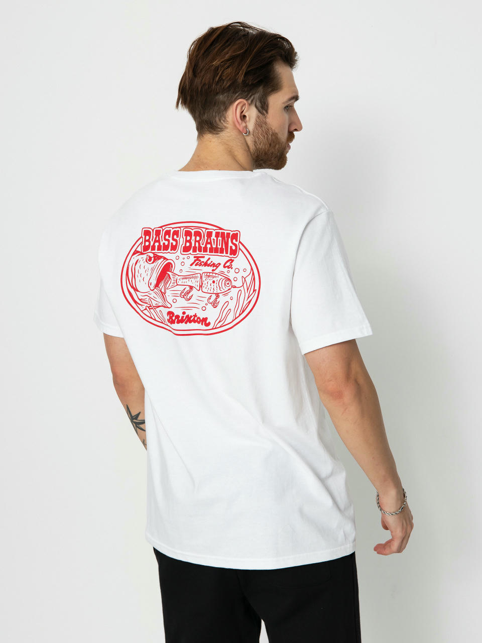 Футболка Brixton Bass Brains Swim Stt (white)