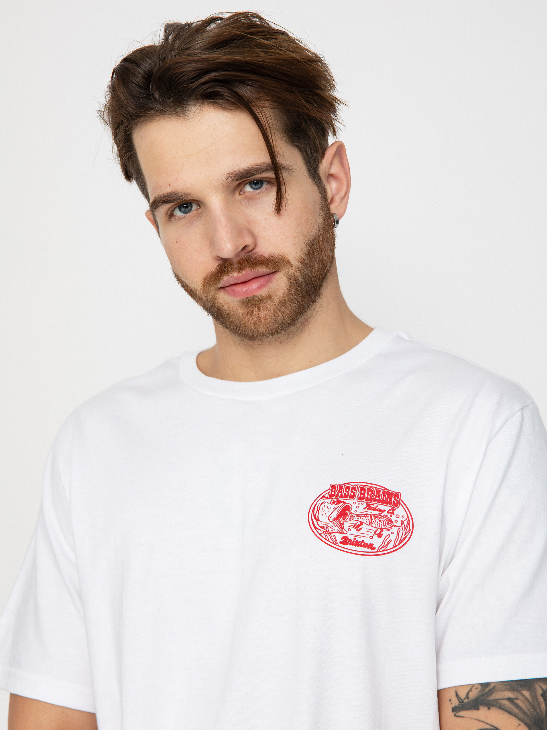 Футболка Brixton Bass Brains Swim Stt (white)