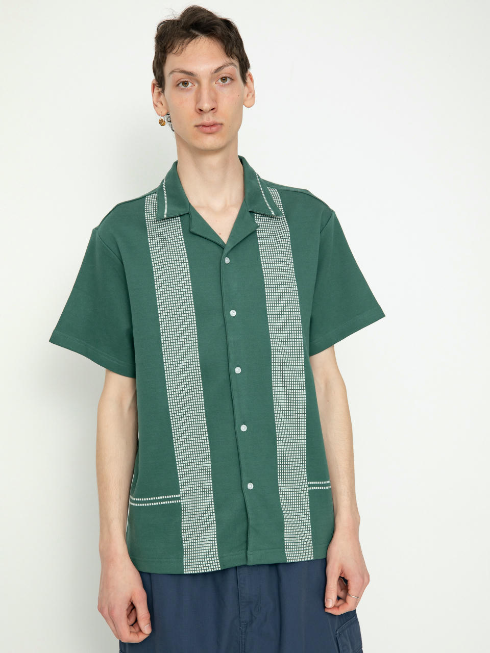 Сорочка Brixton Bunker Jacquard (trekking green)