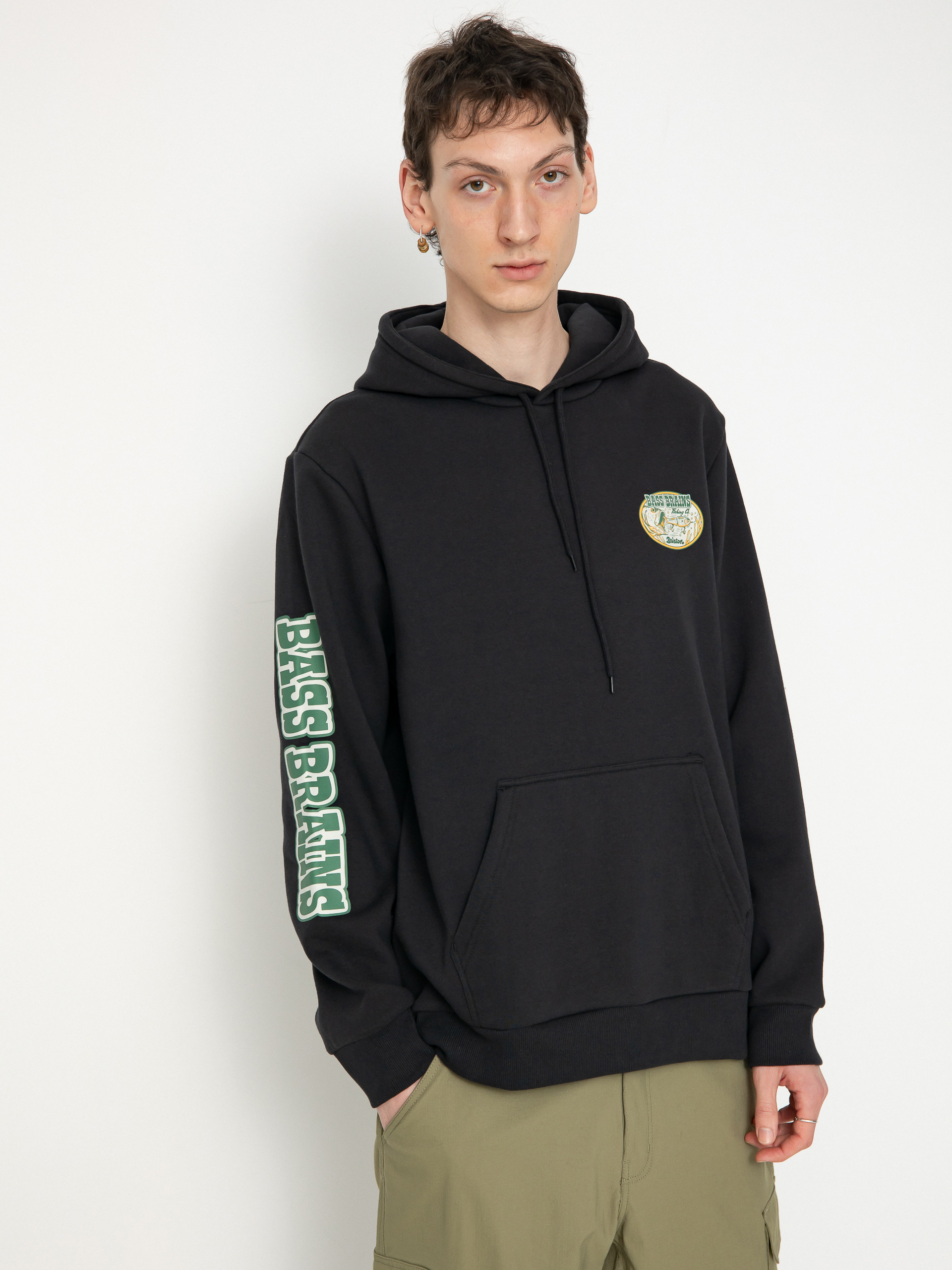 Худі Brixton Bass Brains Swim HD (black)