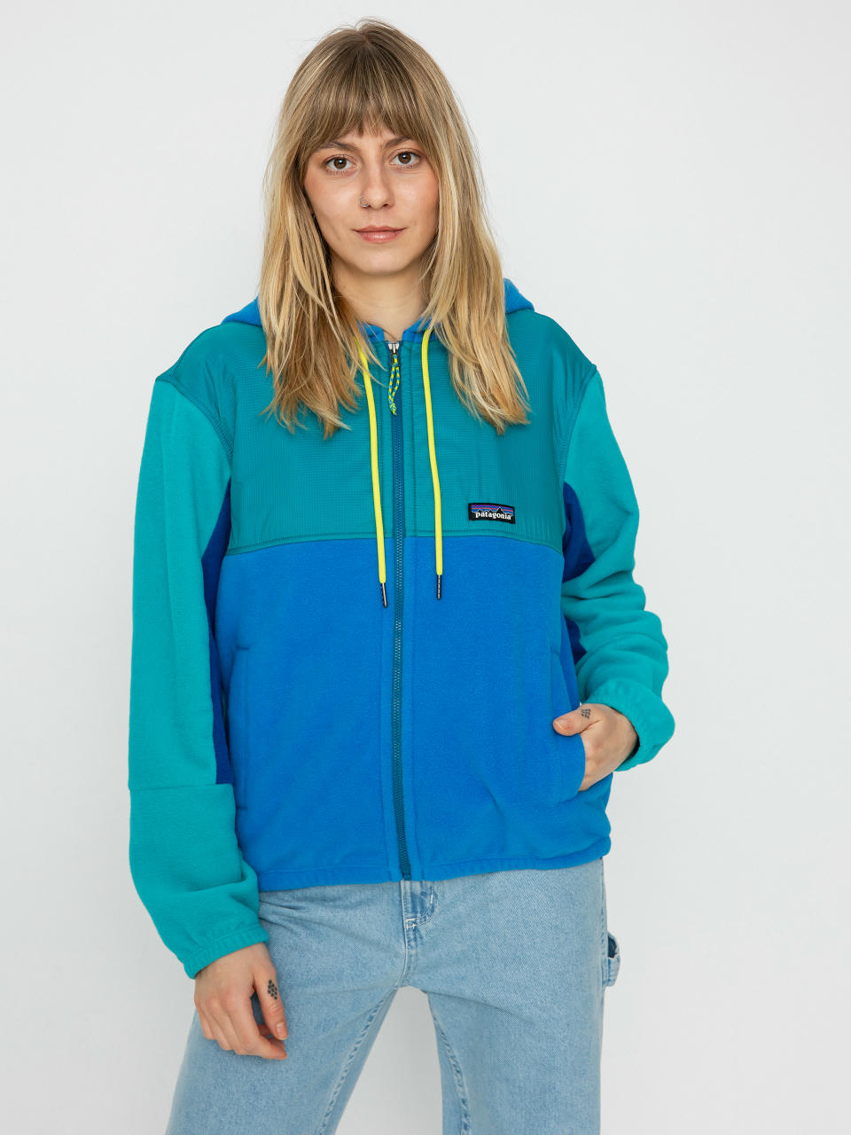 Флісовий светр Patagonia Microdini Hoody Wmn (vessel blue)