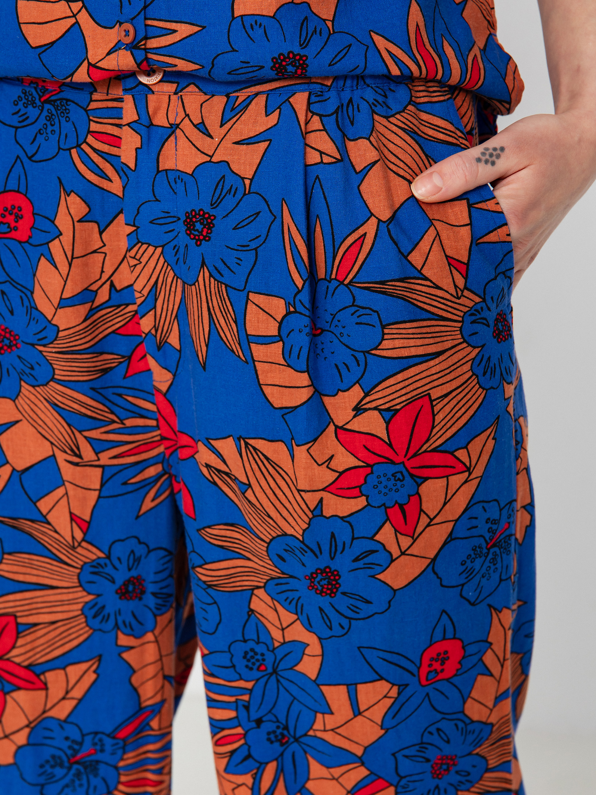 Штани Brixton Mercado Linen Wmn (terracotta)