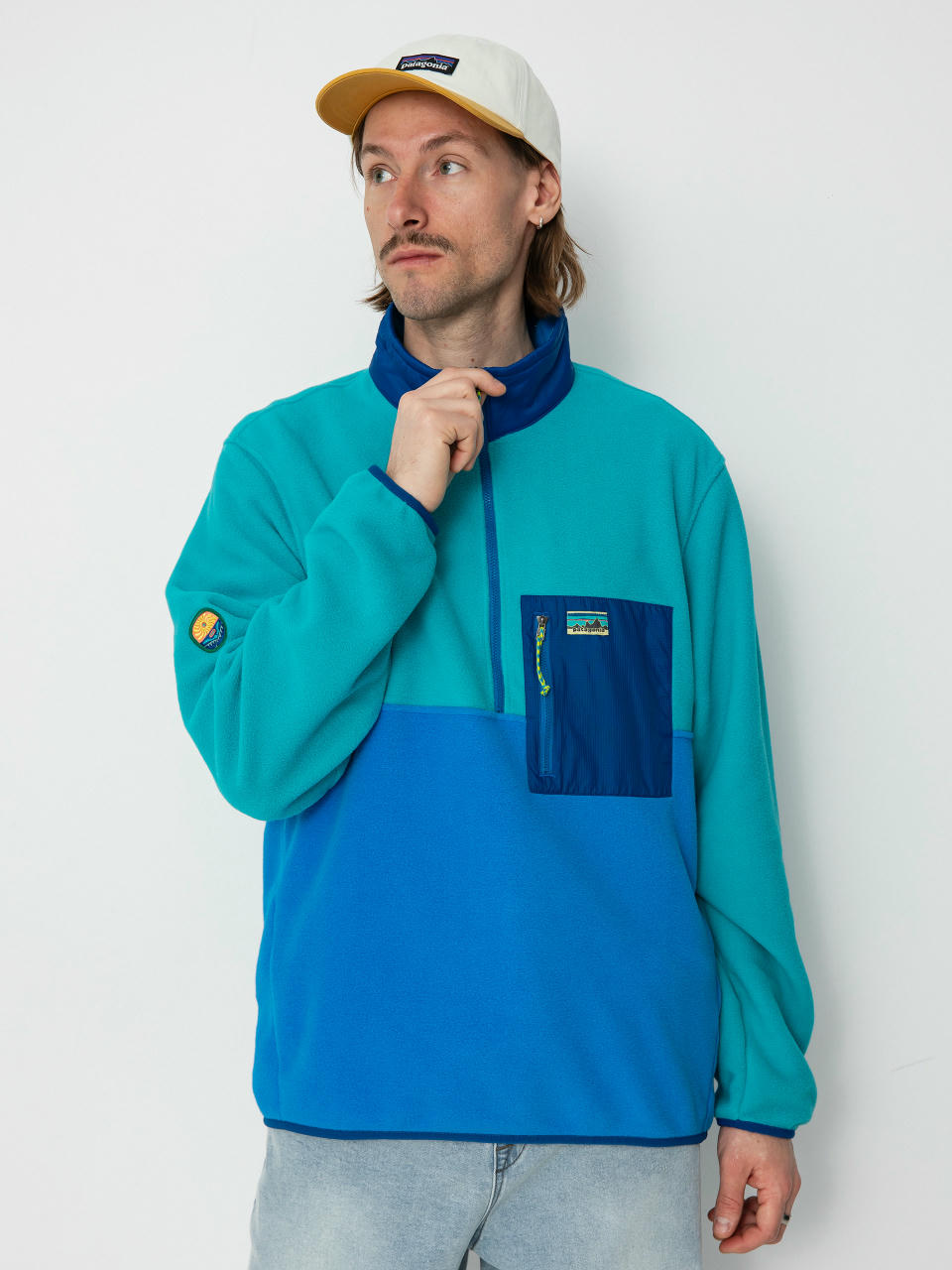 Флісовий светр Patagonia Microdini 1/2 Zip (vessel blue)