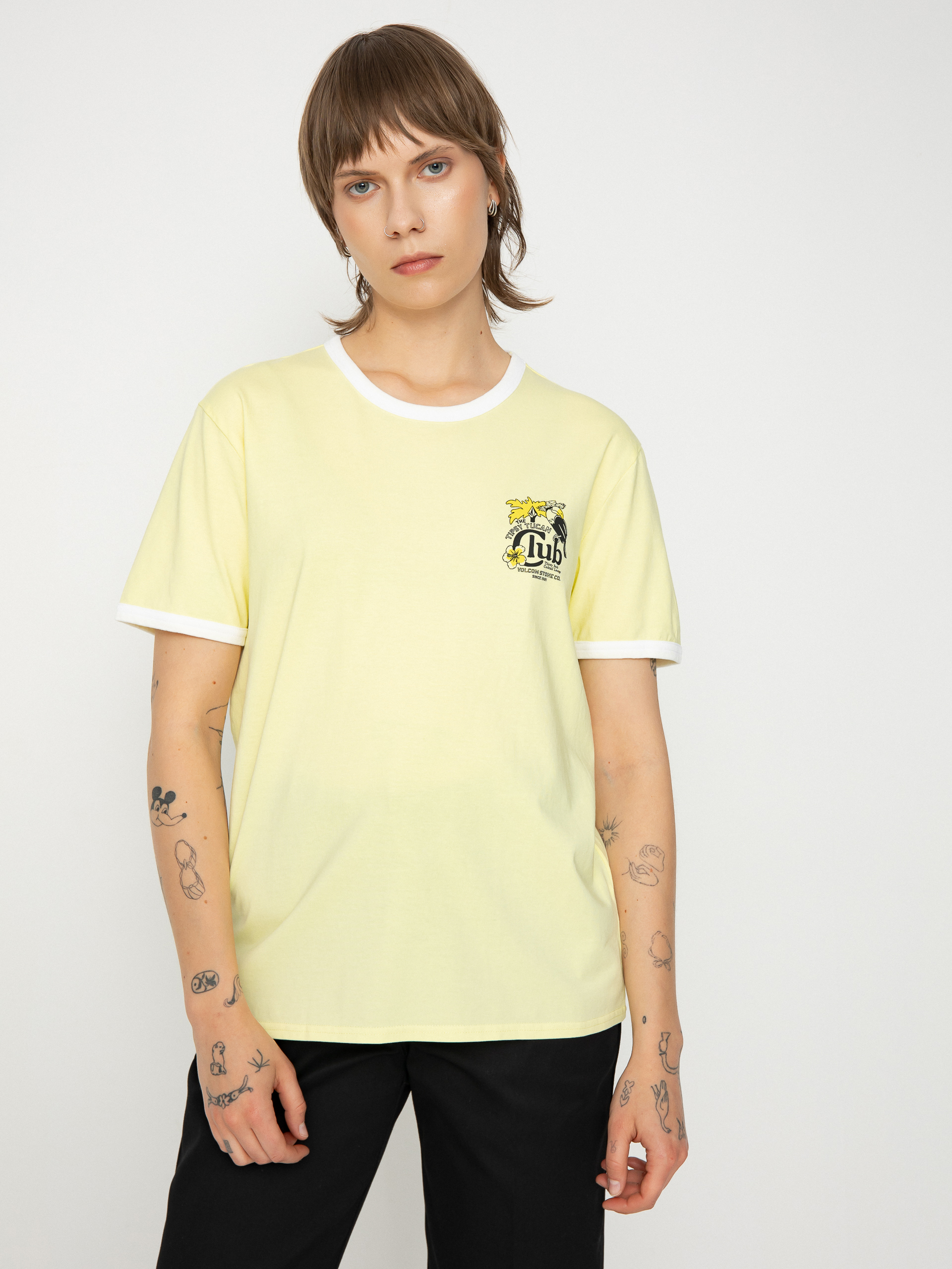 Футболка Volcom Truly Ringer Wmn (aura yellow)