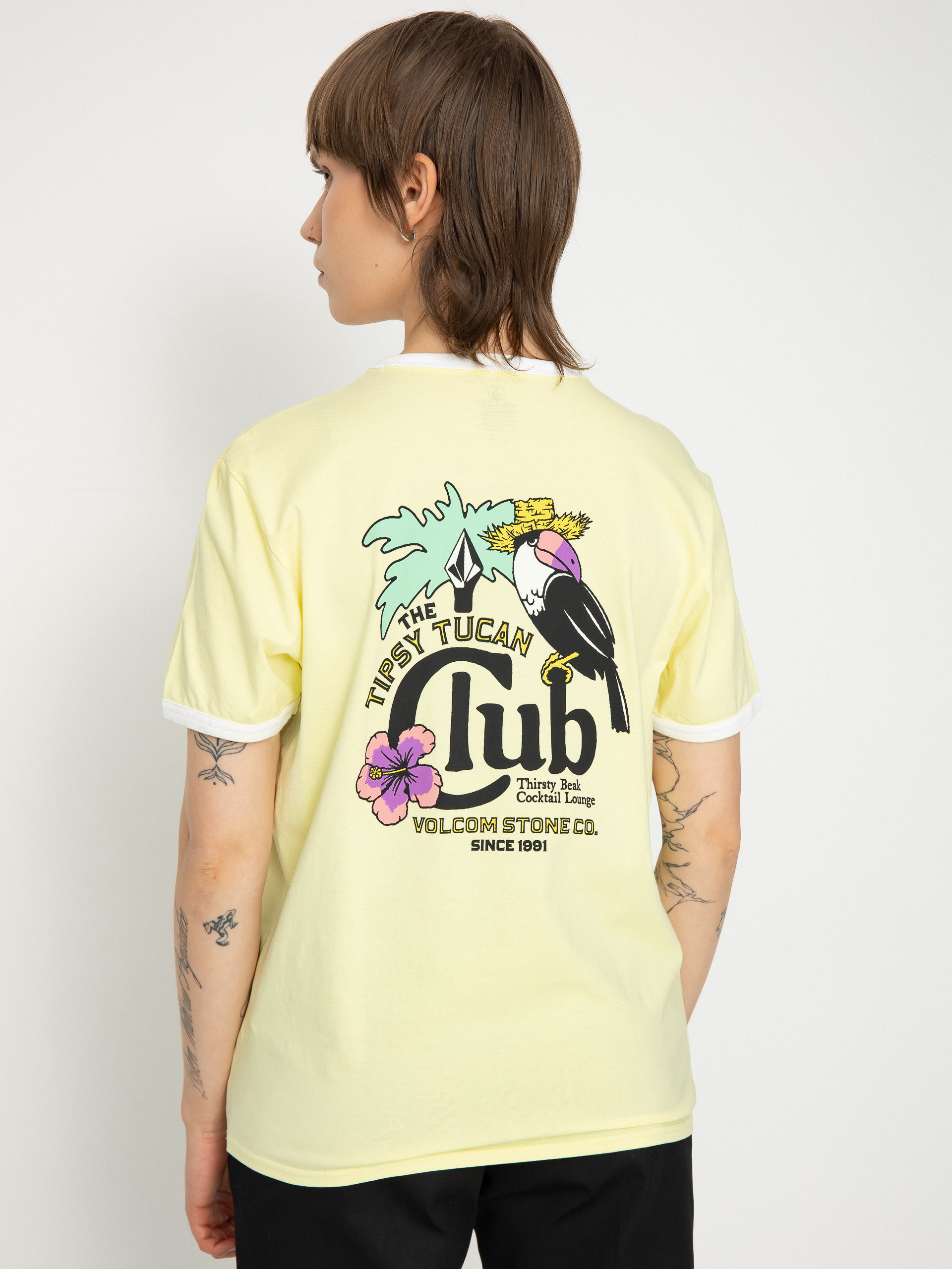 Футболка Volcom Truly Ringer Wmn (aura yellow)