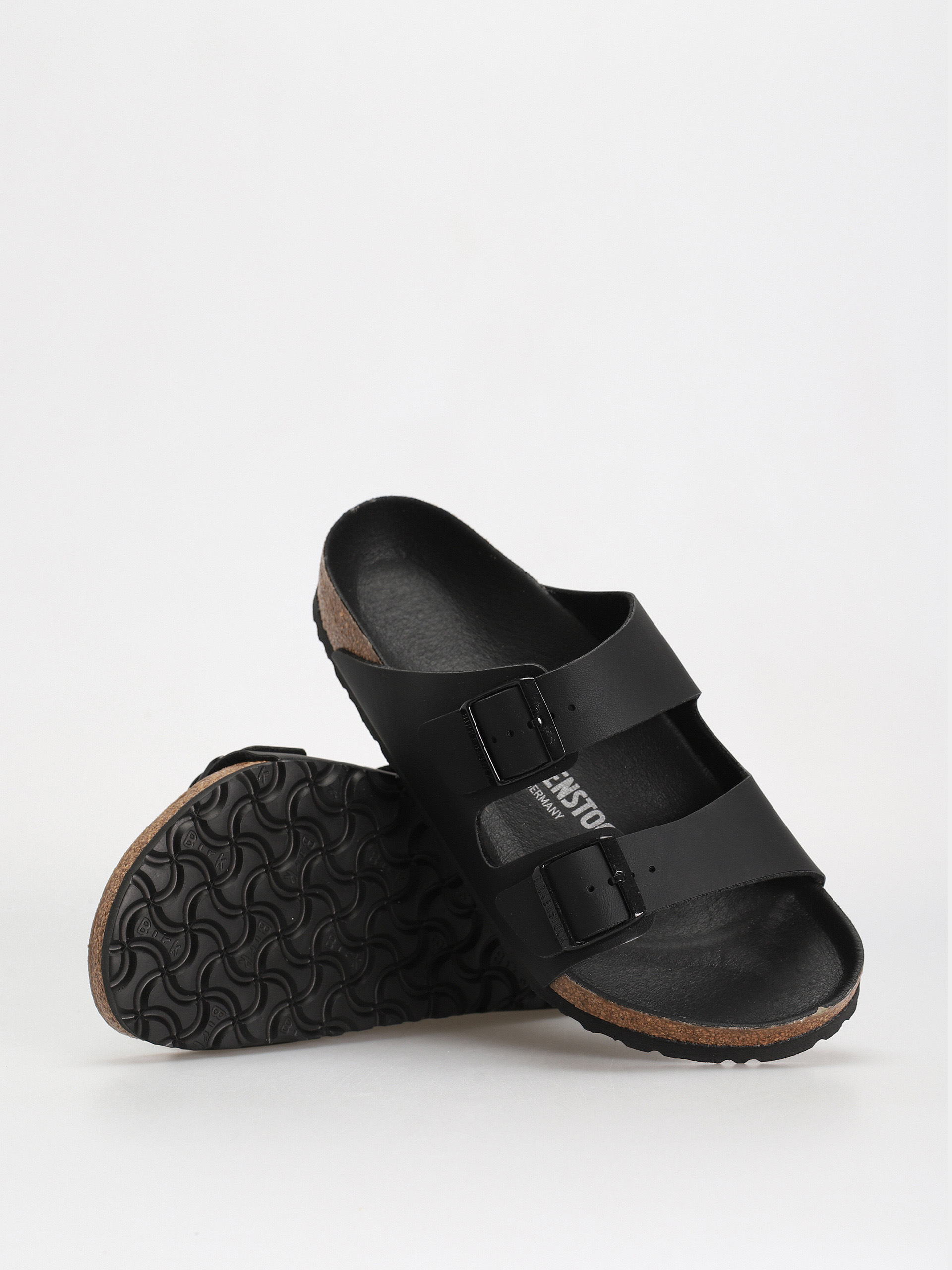 Шльопанці Birkenstock Arizona Birko Flor Regular - чорний (black)