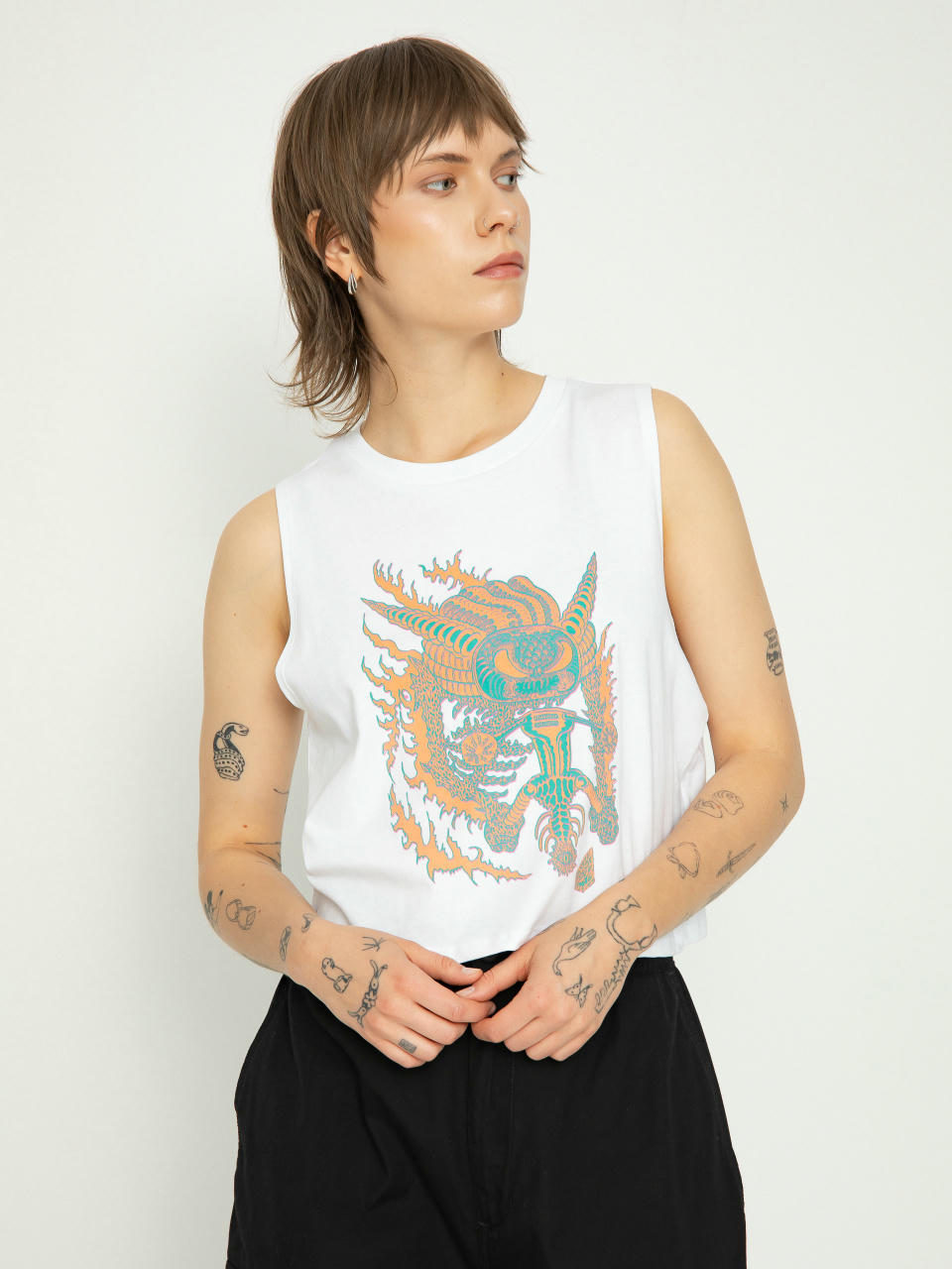  Футболка Volcom Fa Tetsunori Wmn (white)