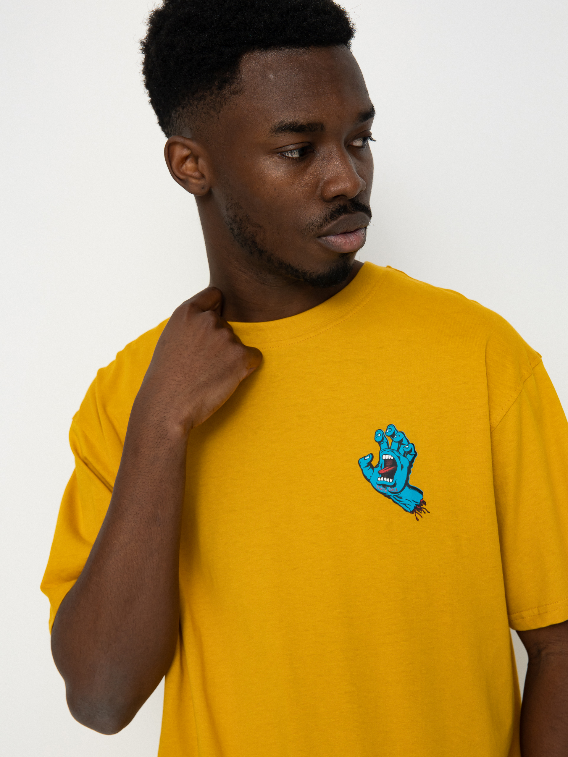 Футболка Santa Cruz Screaming Hand Chest (old gold)