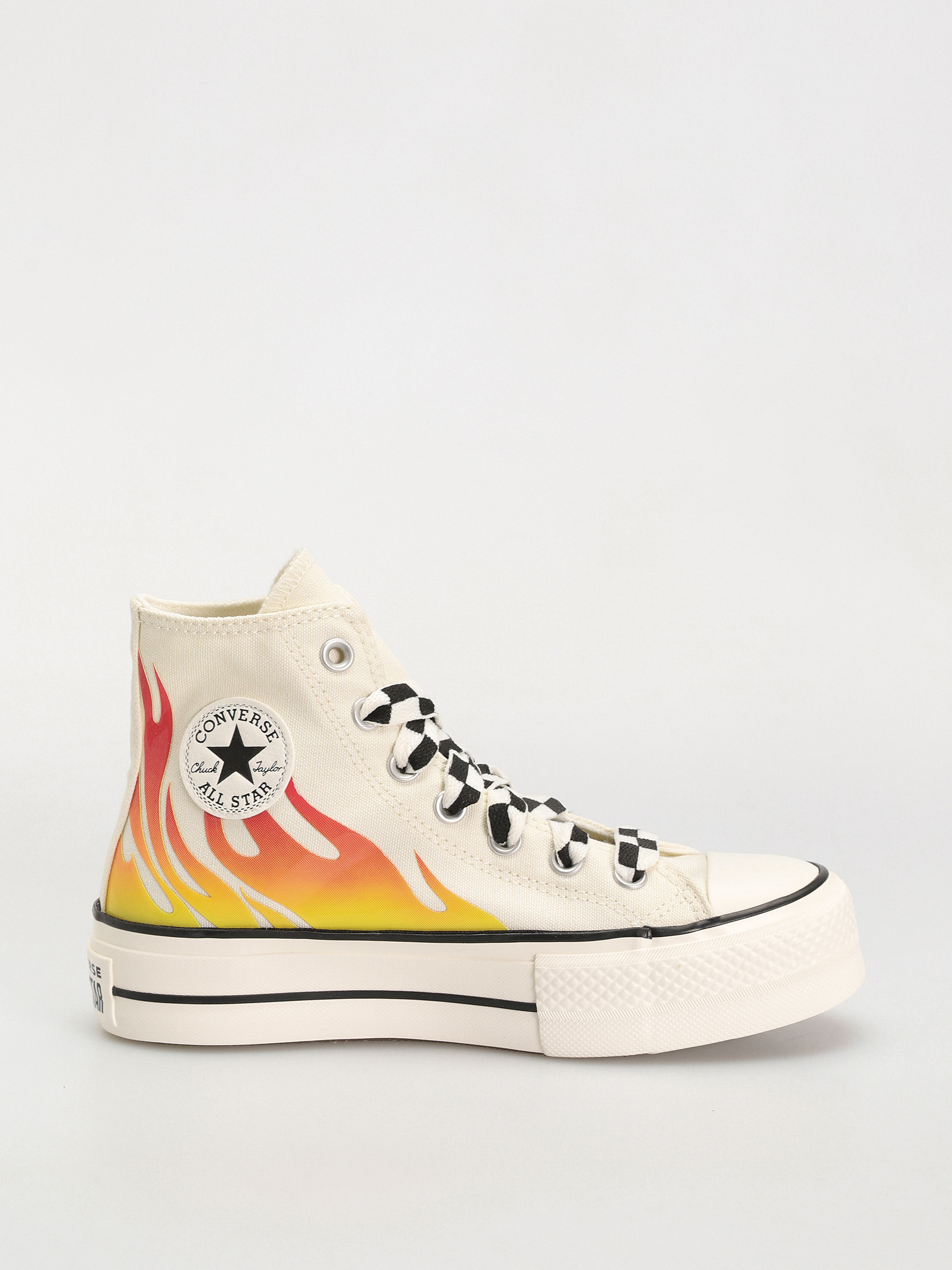 u041au0435u0434u0438 Converse Chuck Taylor All Star Lift Hi Wmn (flames/off white)