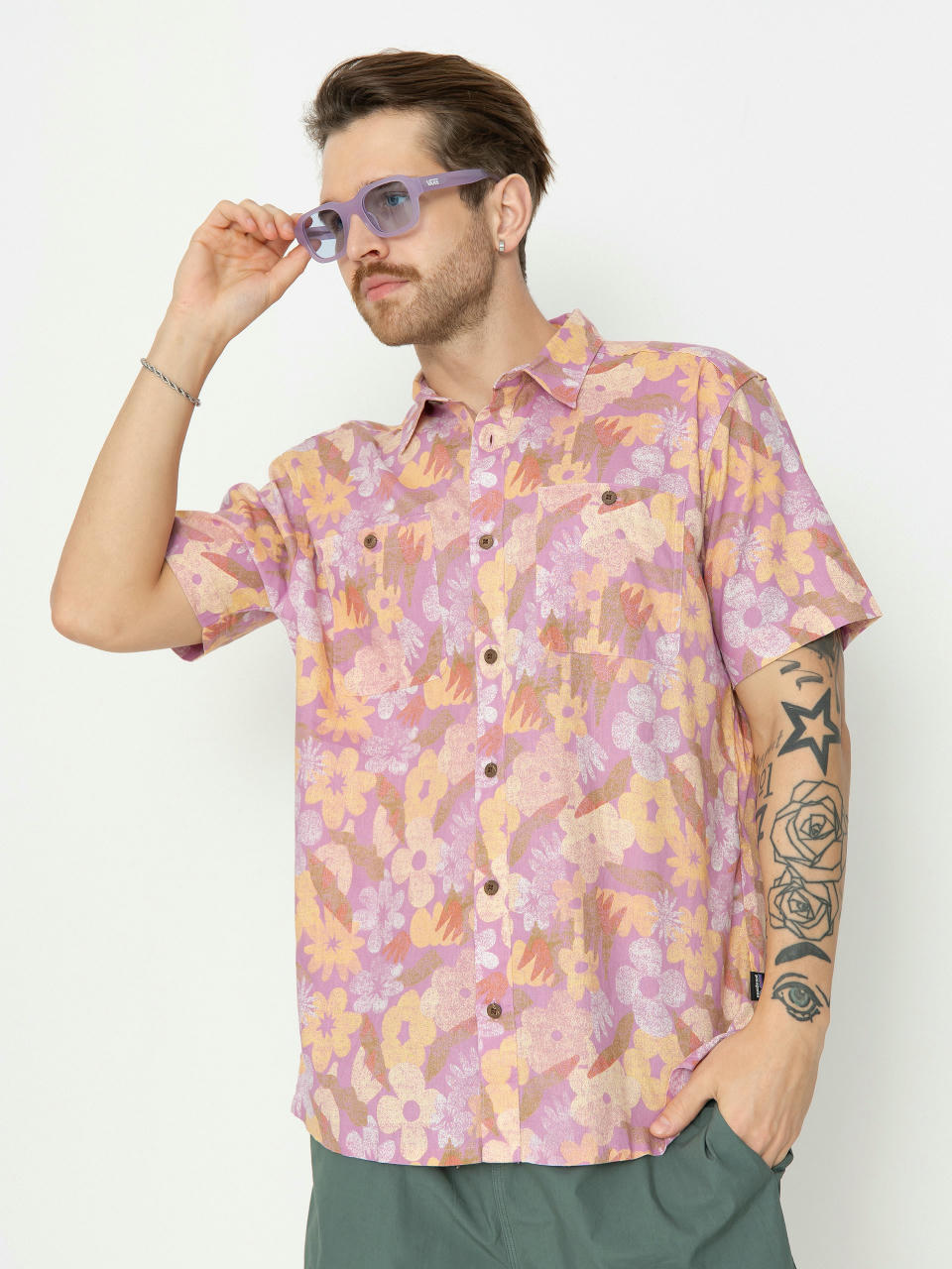 Сорочка Patagonia Back Step Shirt (channeling spring milkweed mauve)