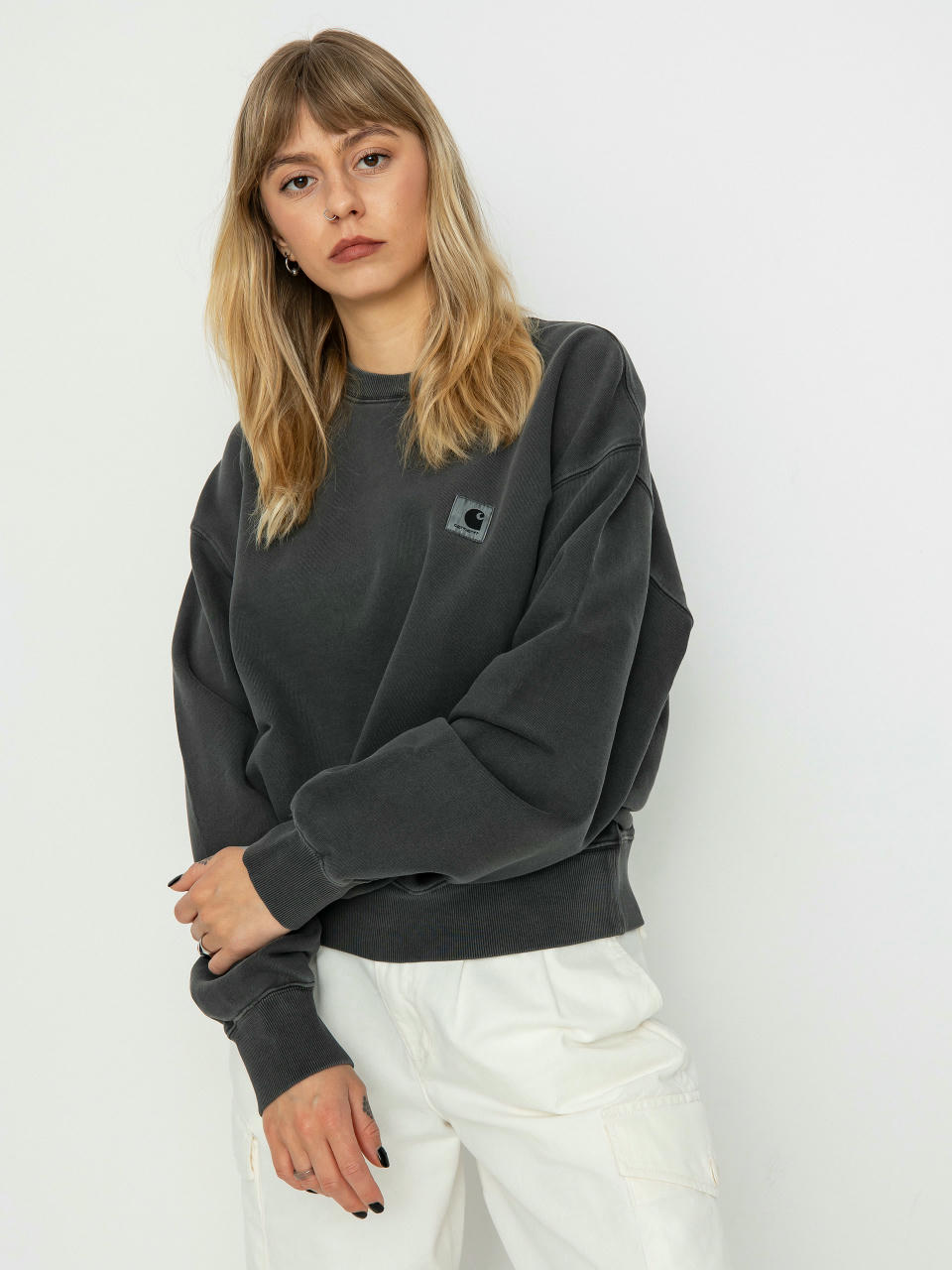 Світшот Carhartt WIP Nelson Wmn (charcoal)