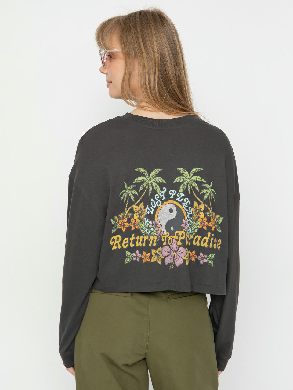 Лонгслів Billabong Beach Boyfriend Crop Wmn (black sands)