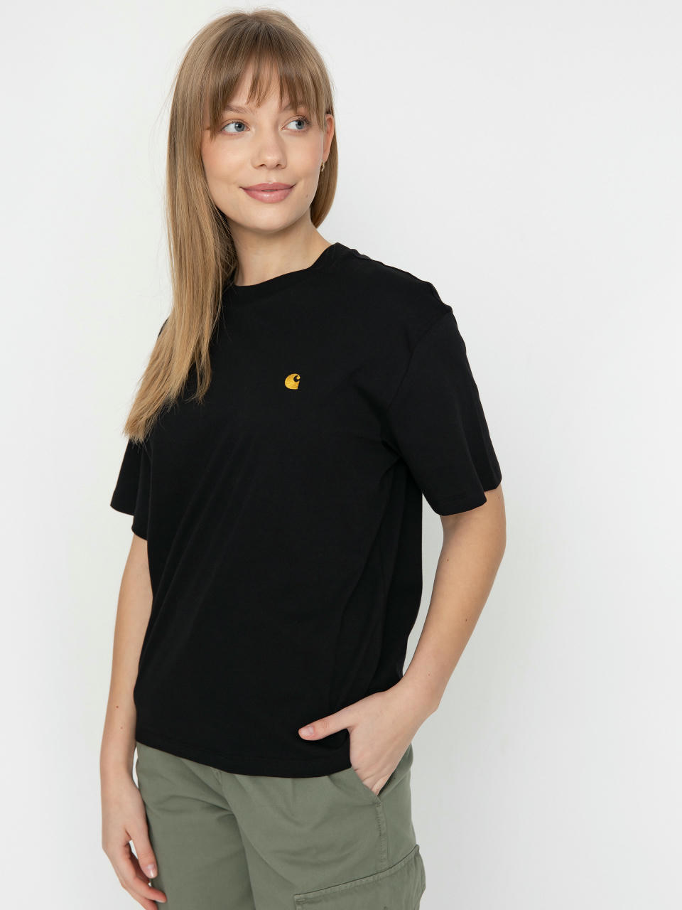 Футболка Carhartt WIP Chase Wmn (black/gold)