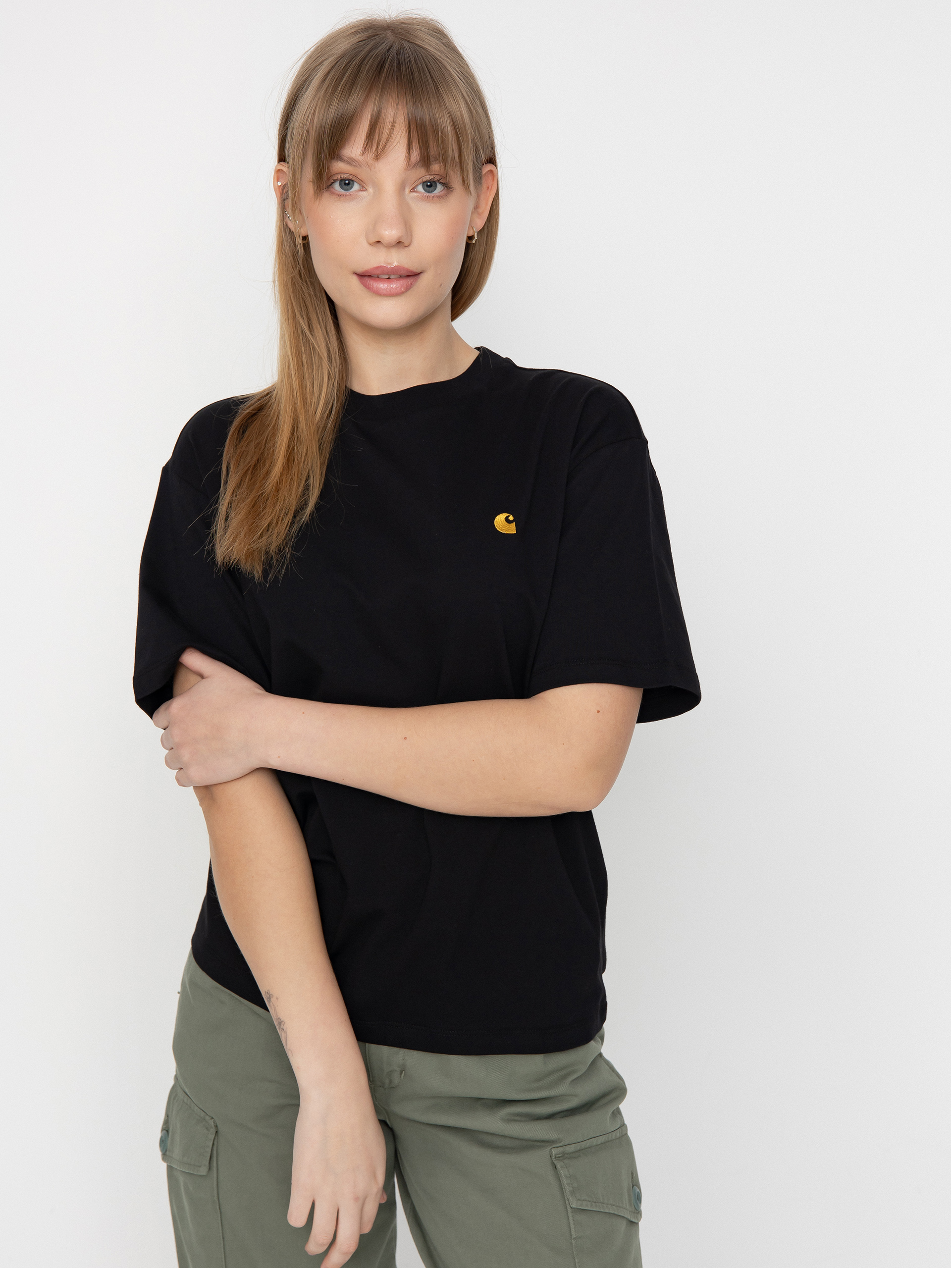 Футболка Carhartt WIP Chase Wmn (black/gold)