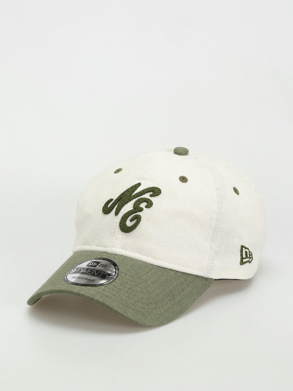 Кепка New Era Linen Script 9Twenty (white/green)