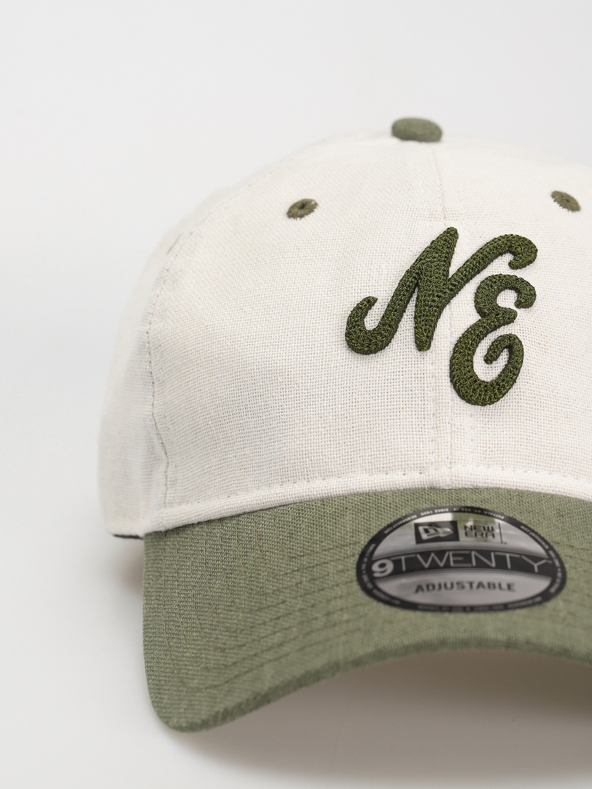 Кепка New Era Linen Script 9Twenty (white/green)