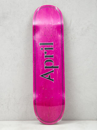 Декa April Skateboards Logo (black/pink)