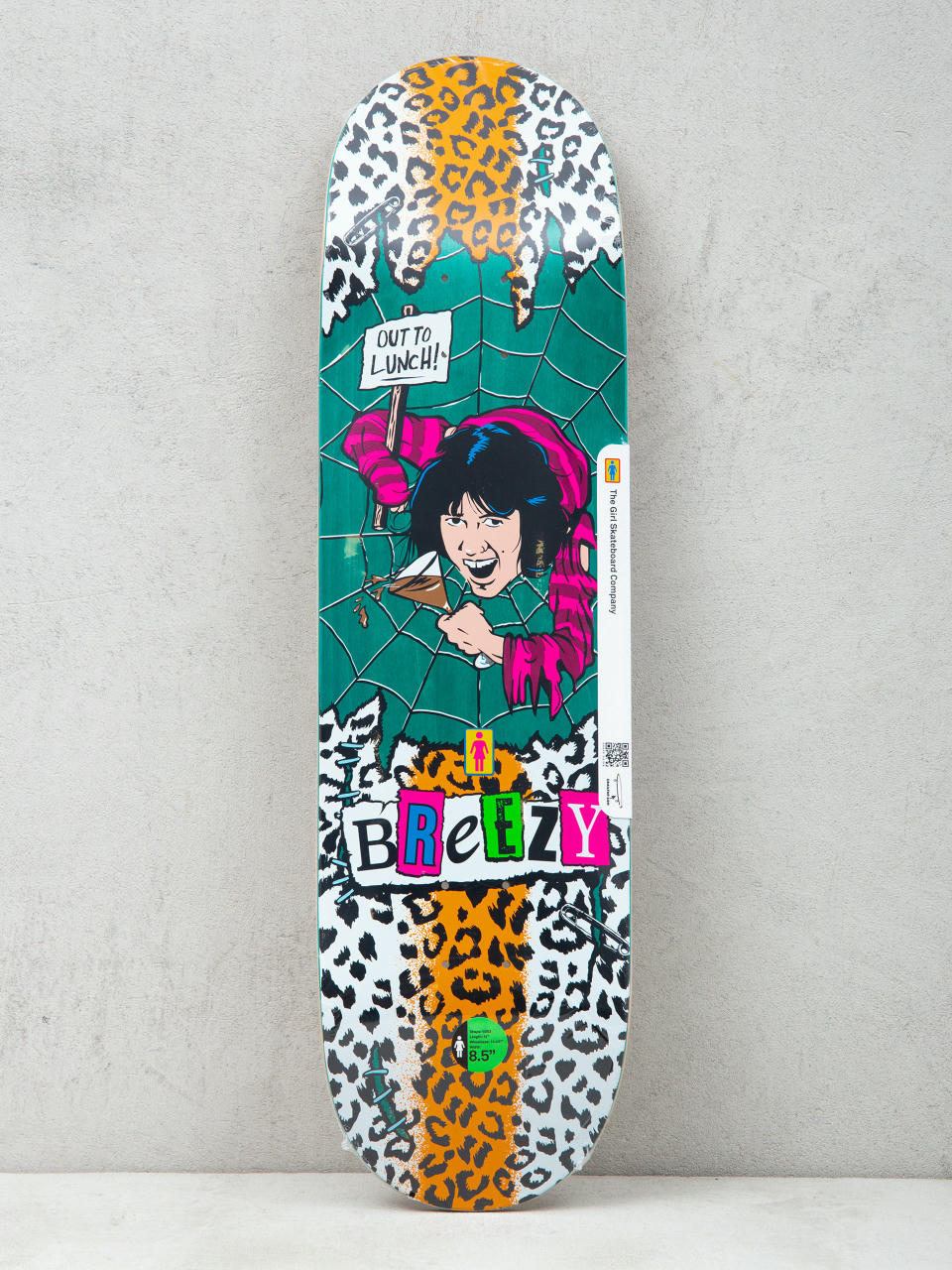 Декa Girl Skateboard Geering Out To Lunch (green)