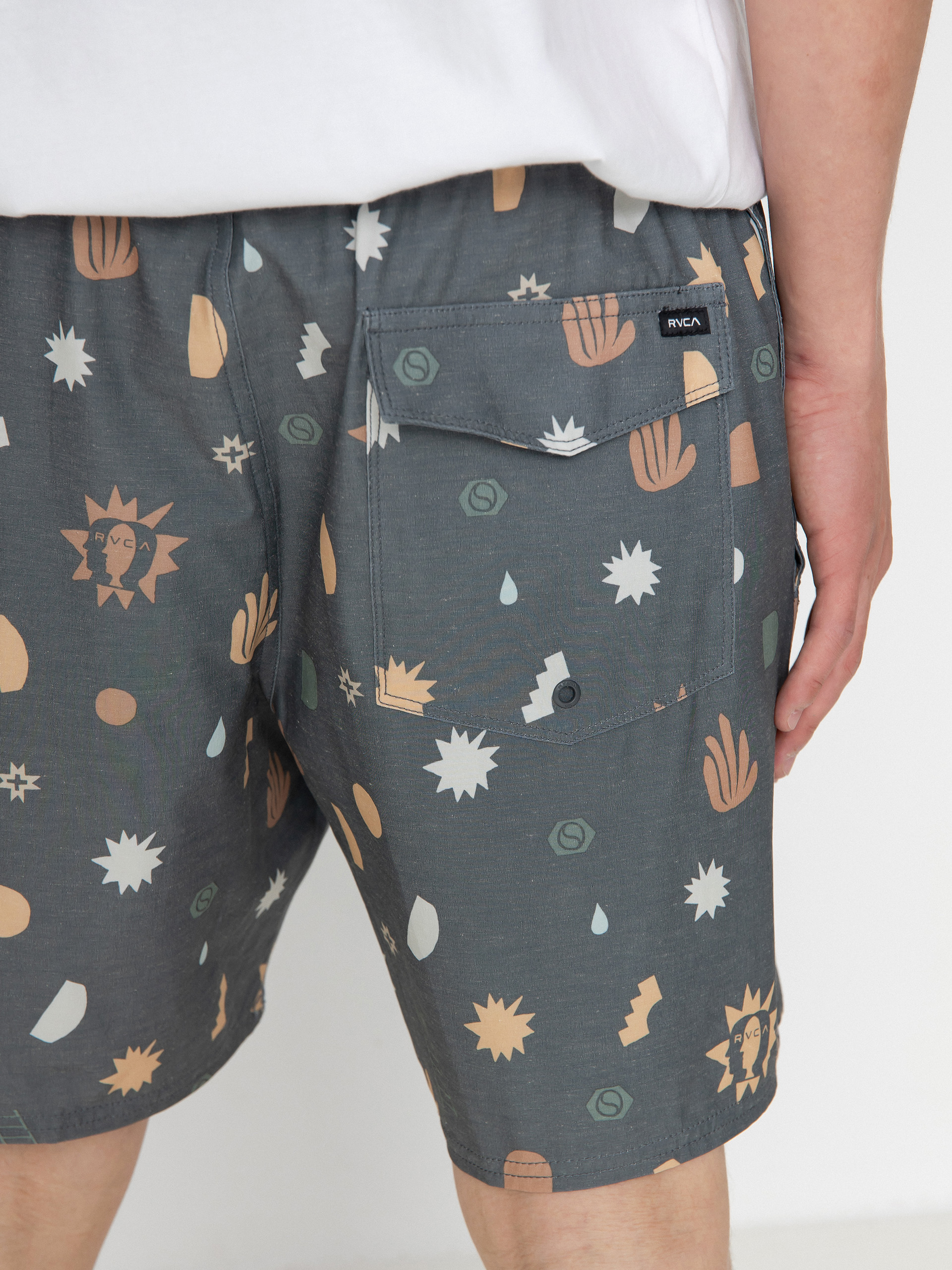 Пляжні шорти RVCA Atlas Elastic (pirate black)