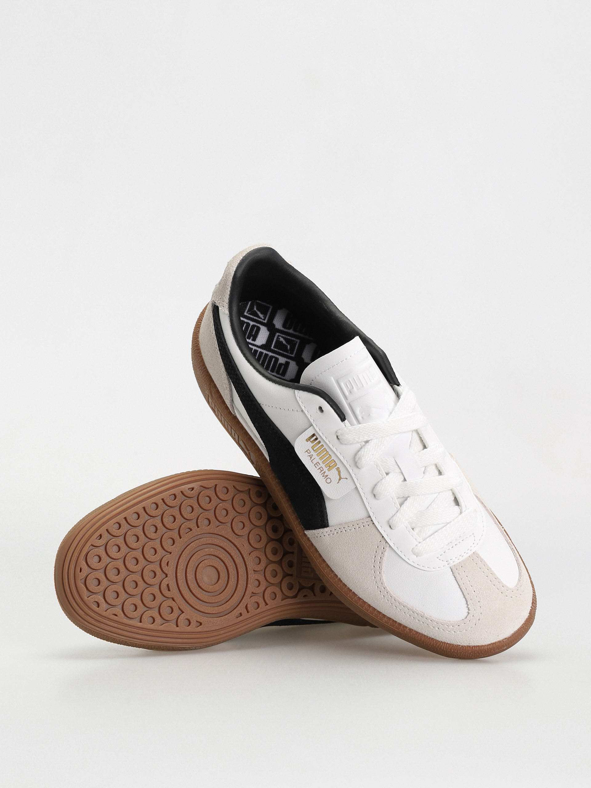 Взуття Puma Palermo Leather - білий (puma white vapor gray gum)