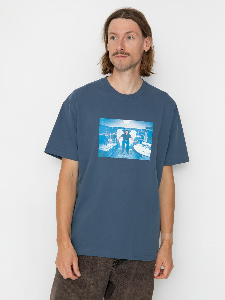 Футболка Polar Skate Angel Man (grey blue)