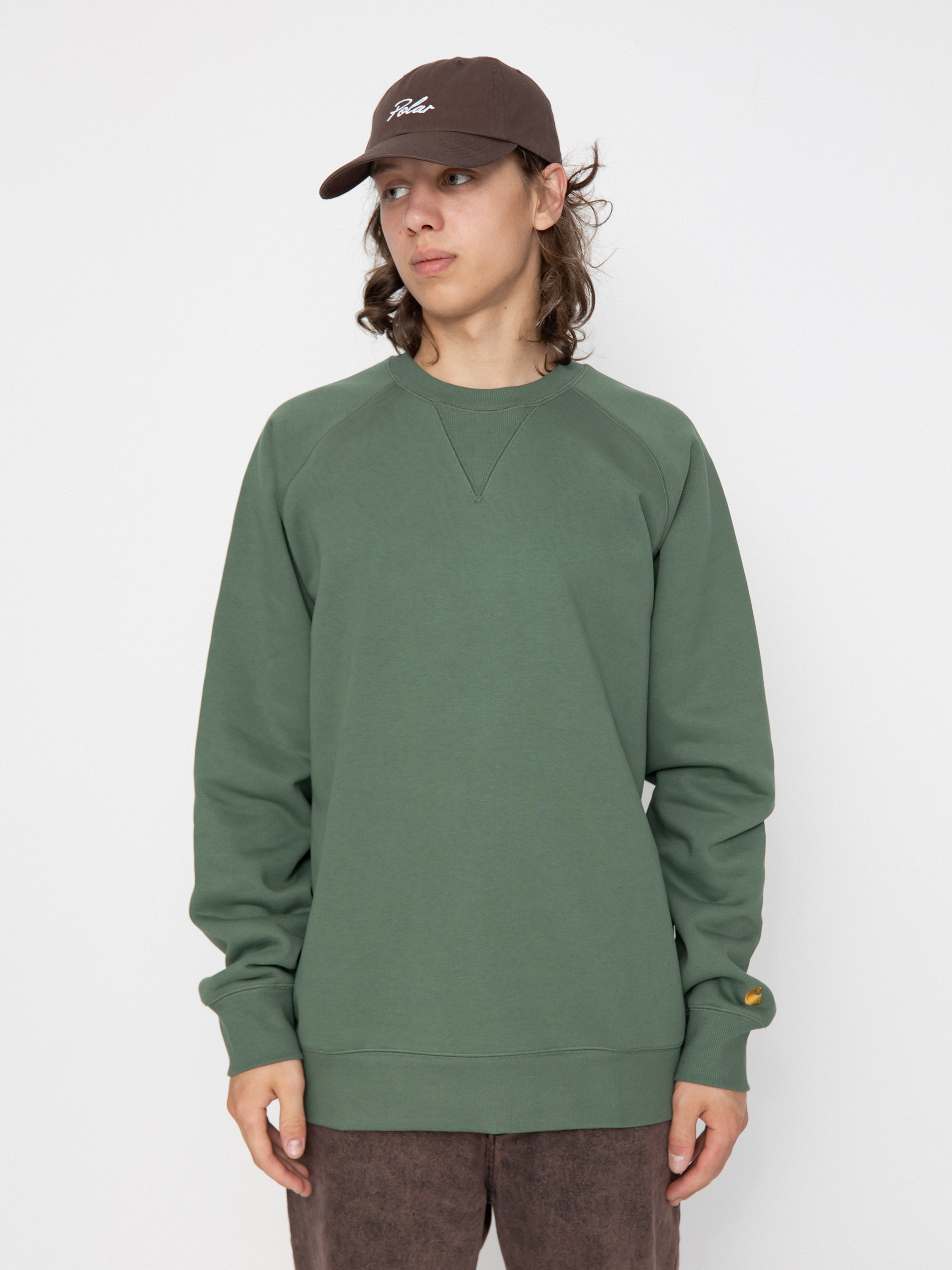 Світшот Carhartt WIP Chase (duck green/gold)