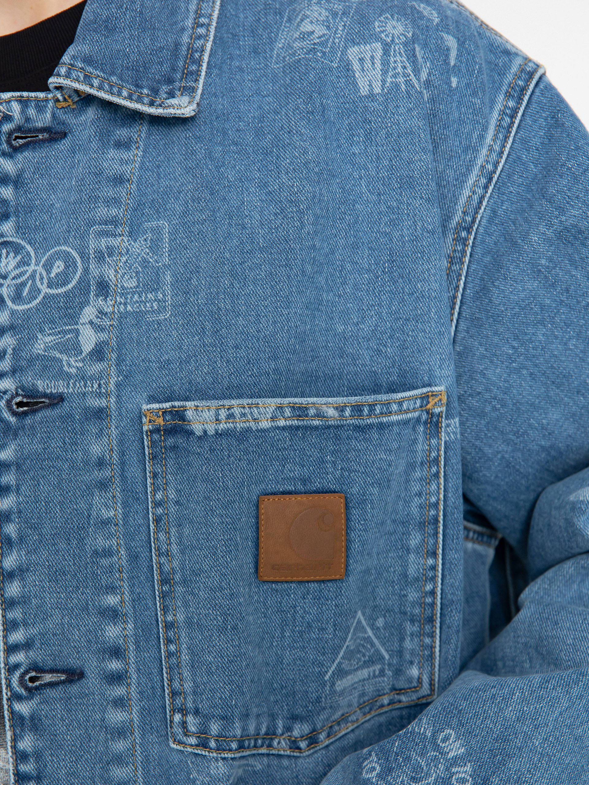 Куртка Carhartt WIP Stamp (stamp print/blue)