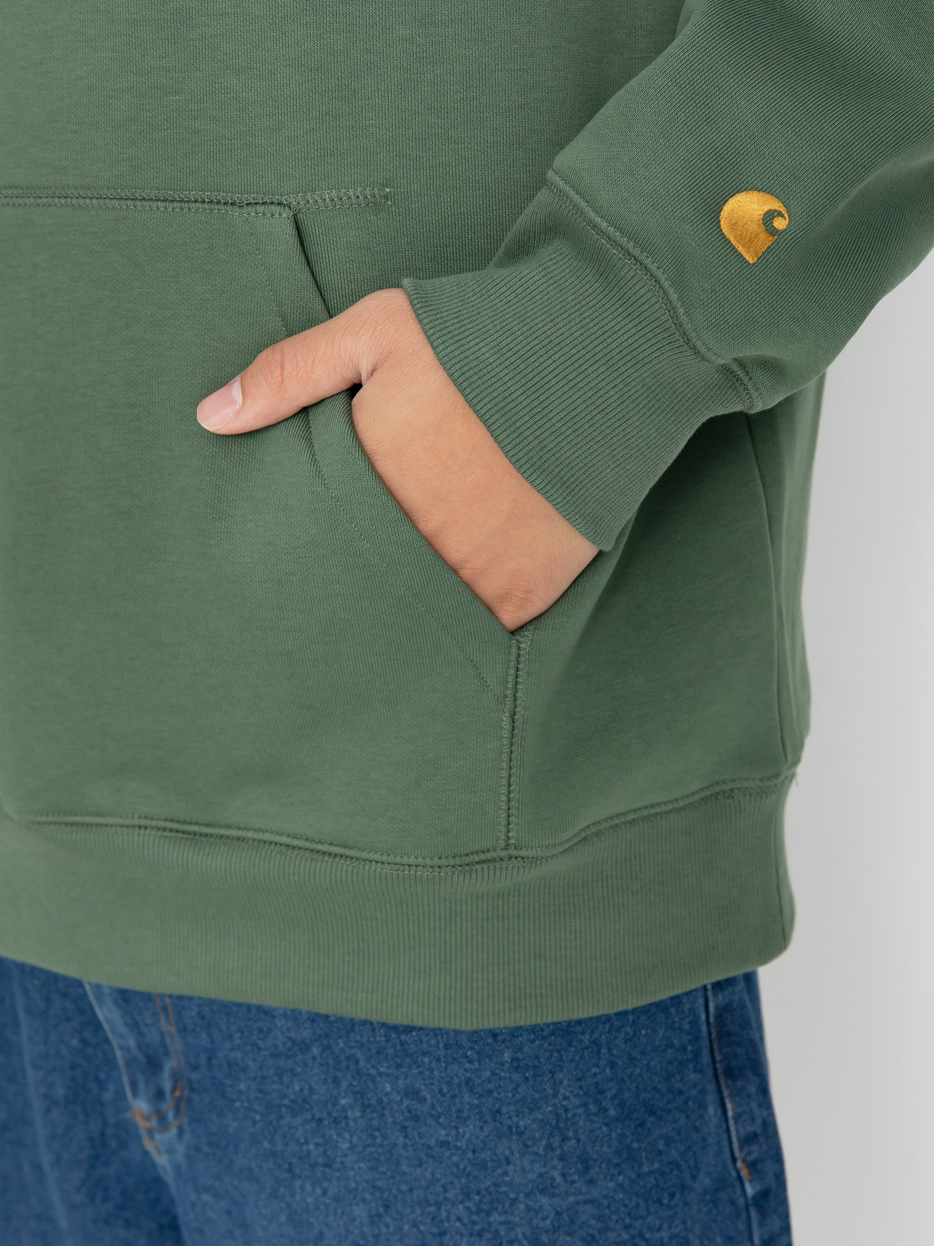 Худі Carhartt WIP Chase HD (duck green/gold)