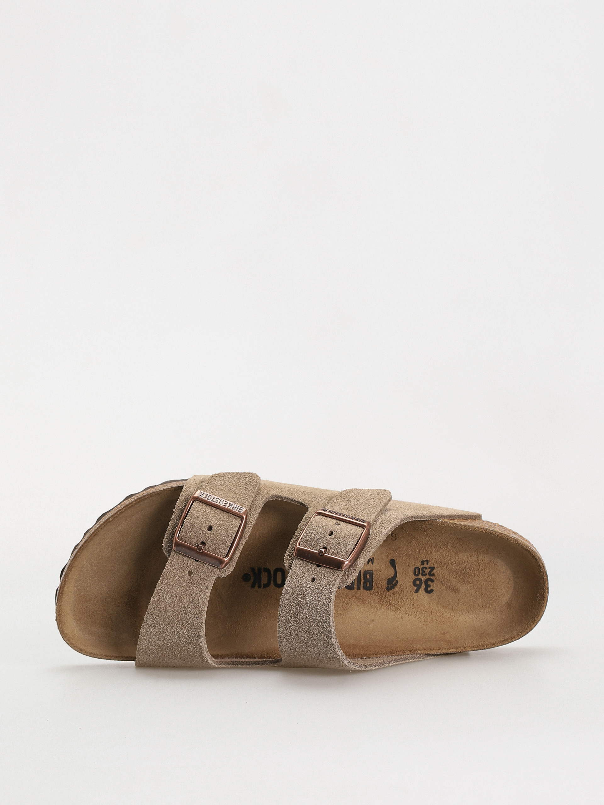 Шльопанці Birkenstock Arizona Suede Leather Narrow Wmn (taupe)