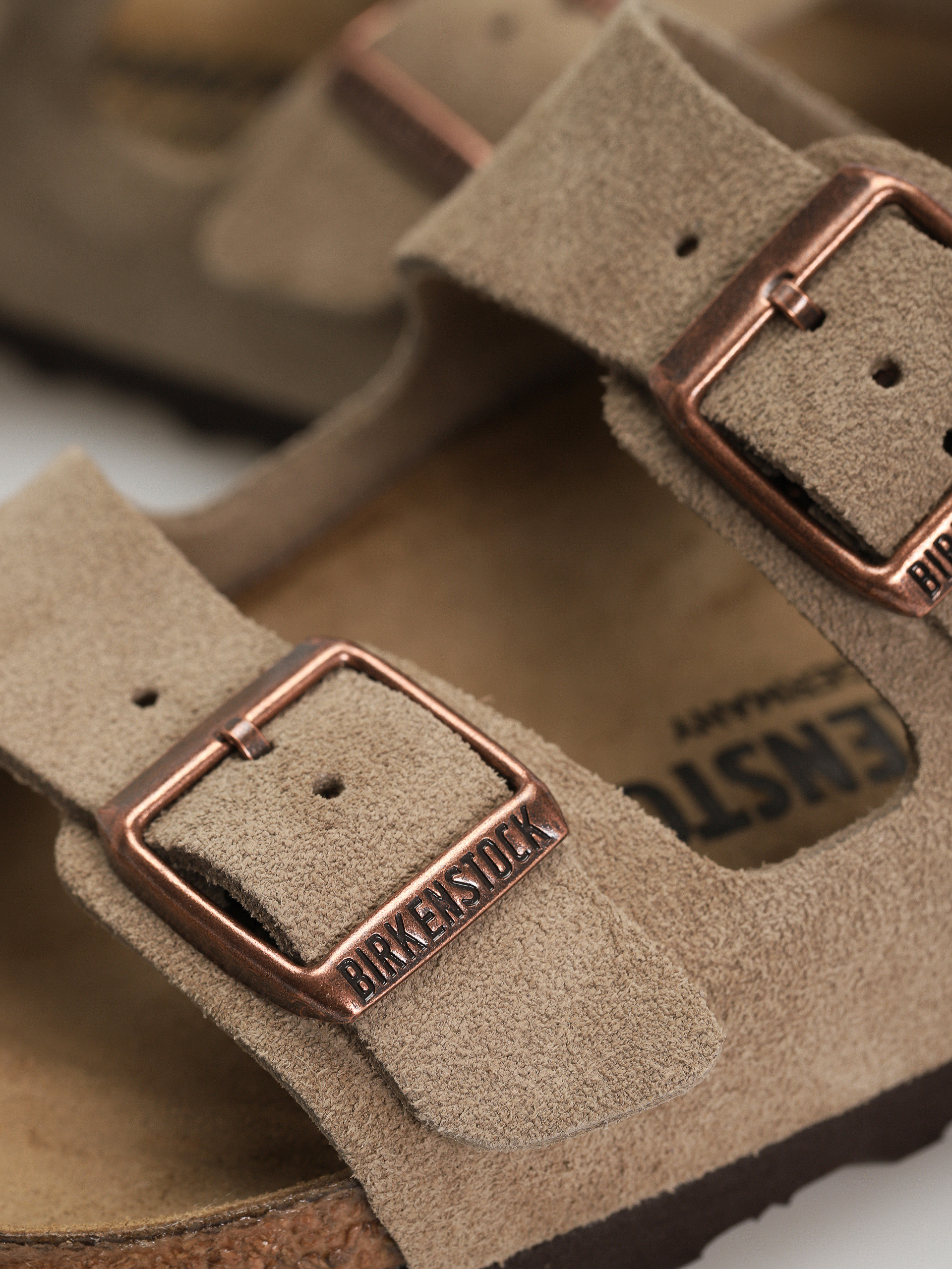 Шльопанці Birkenstock Arizona Suede Leather Narrow Wmn (taupe)