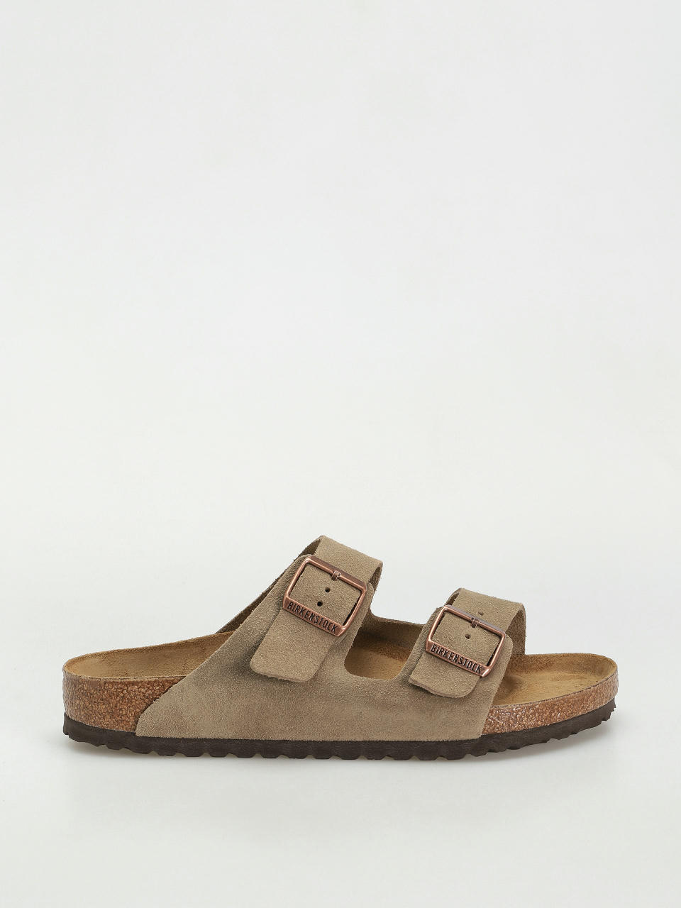 Шльопанці Birkenstock Arizona Suede Leather Regular (taupe)