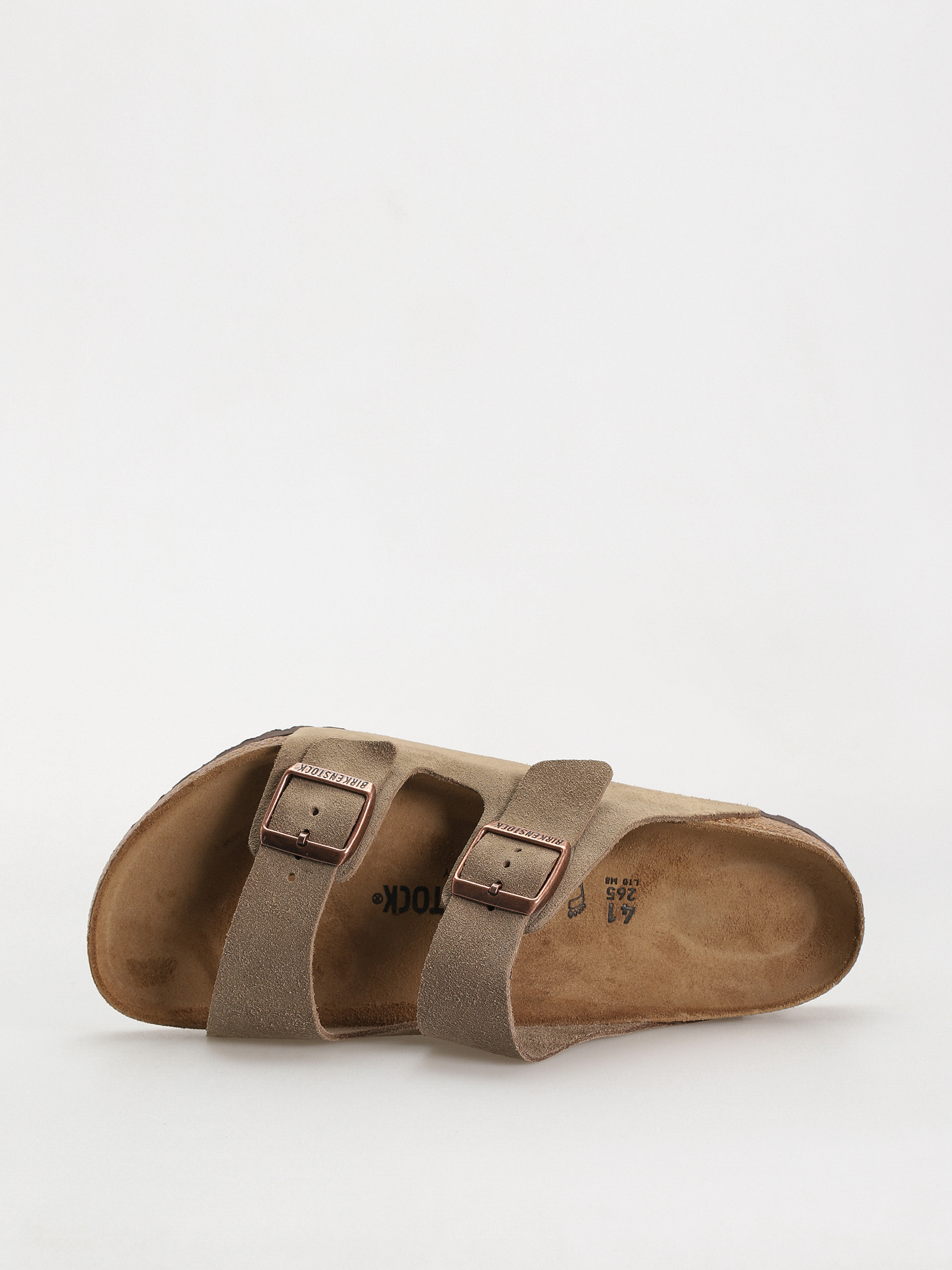 Шльопанці Birkenstock Arizona Suede Leather Regular (taupe)