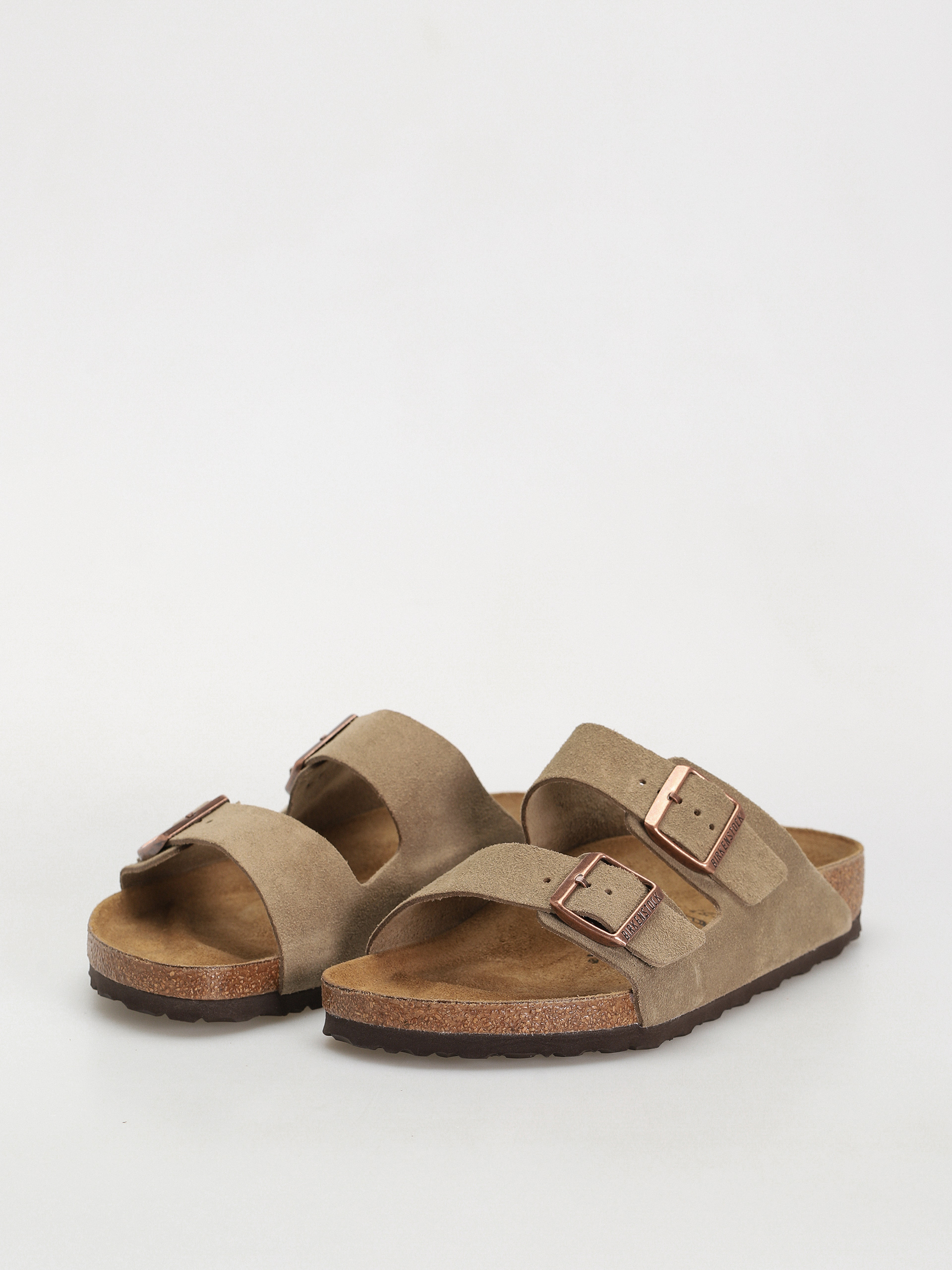 Шльопанці Birkenstock Arizona Suede Leather Regular (taupe)